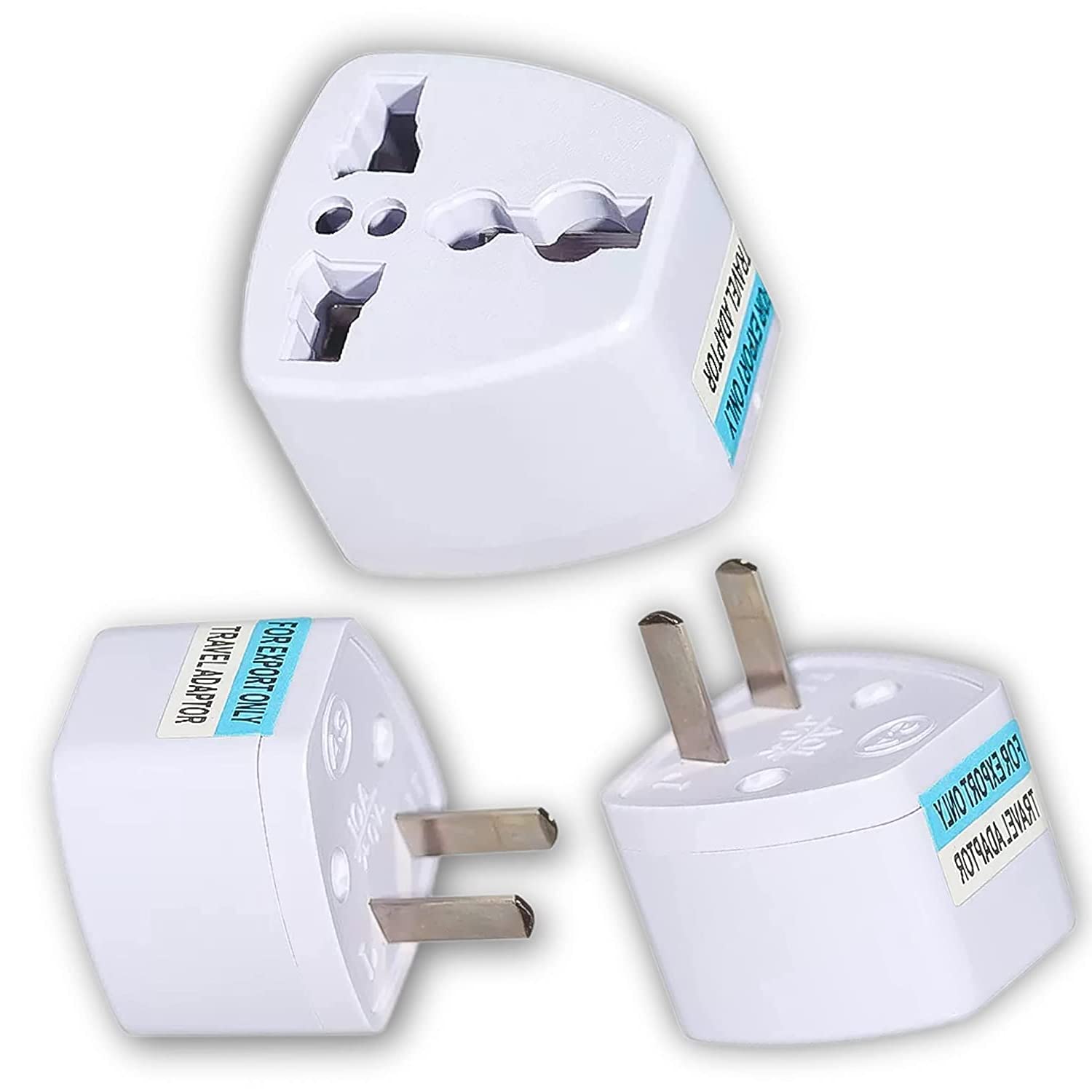 [ 3 Pieces ] Flat Plug Adapter US Type to Multi-Plug Power Converter Adapter for Japan, Panama, USA, Canada, Mexico, Brazil, Philippines, Taiwan,