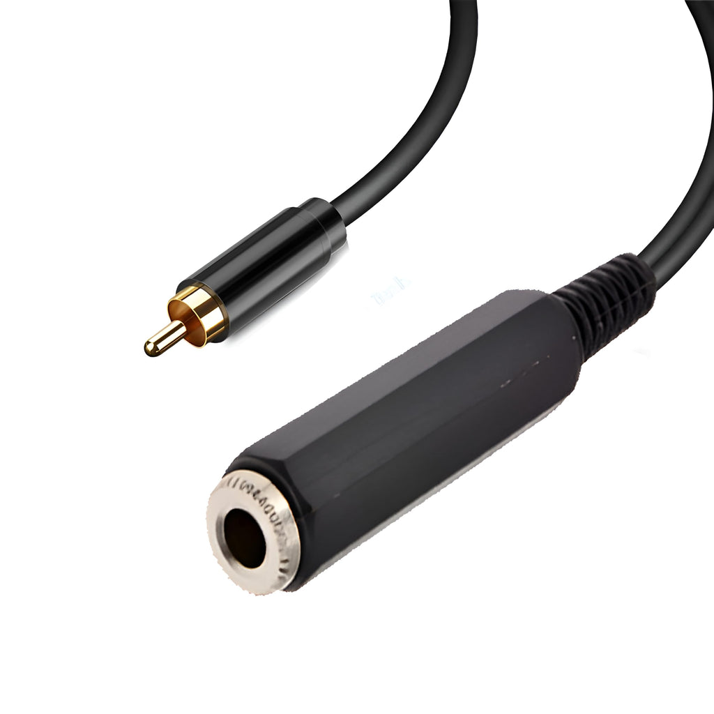 [ 1.5 Meter ] Mono 6.35 Male to 6.35 Female Cable 150CM, 1/4" to 1/4" TS Male to Female Cable, 6.35mm Mono Male to 6.35mm Mono Female Audio Cable for Amplifier, Speaker, Guitar