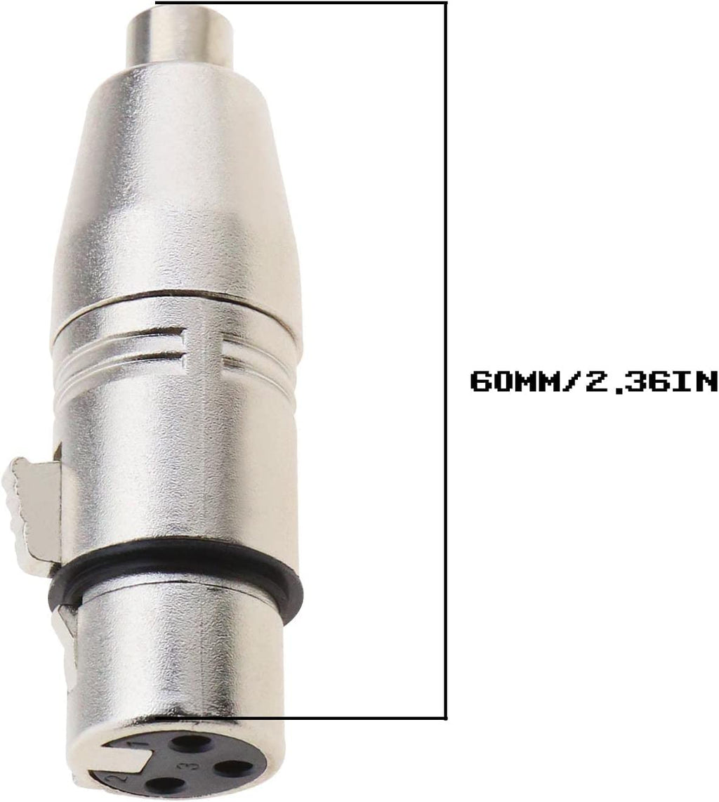 [ 1 Piece ] XLR Male to RCA Male Adapter, Male RCA to XLR Male Adapter XLR to RCA Converter with Microphone Connector Gender Changer Audio Coupler Connector