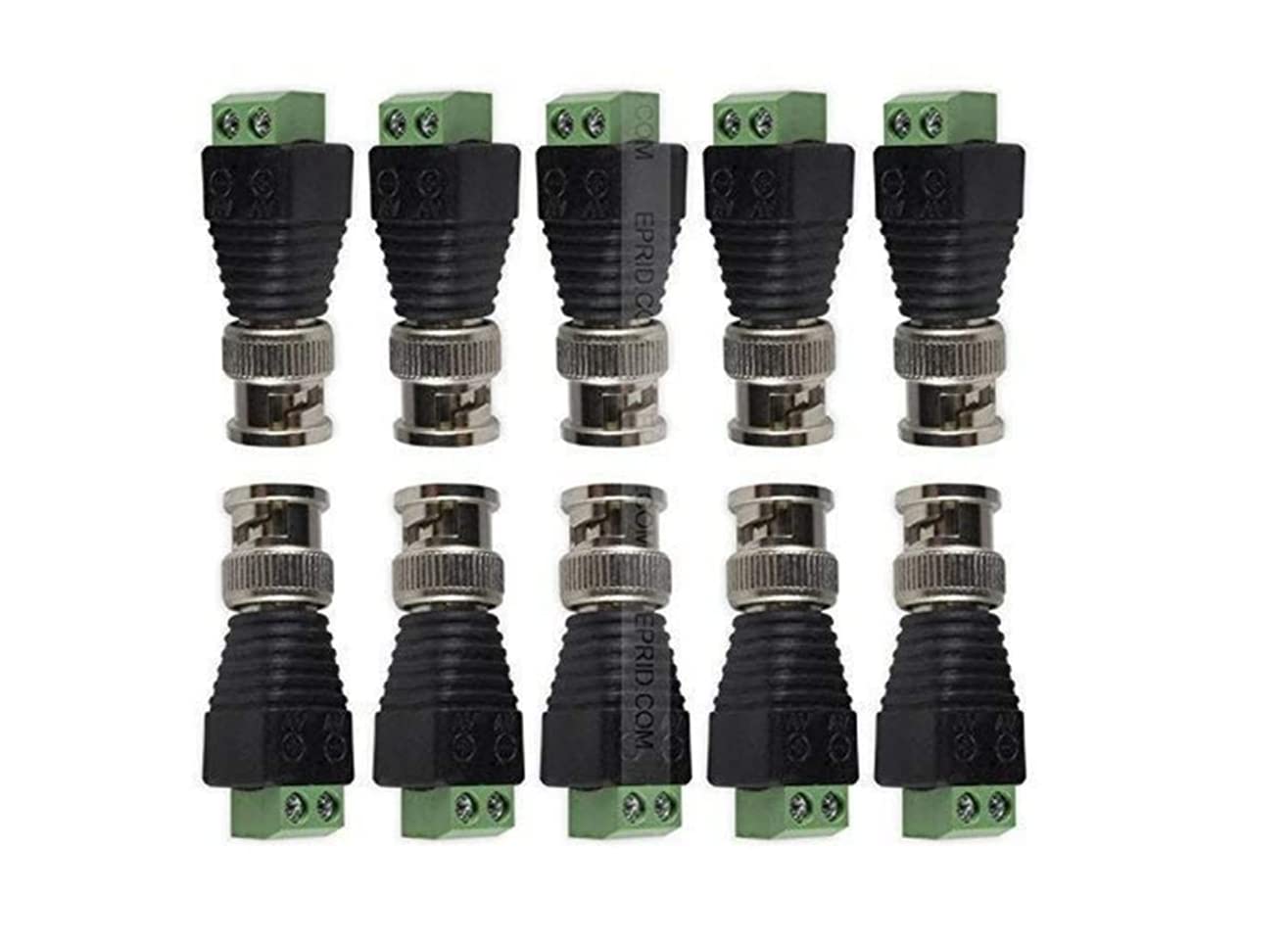 BNC Connectors Screws for CCTV Camera (Green) - Pack of 10 Pcs