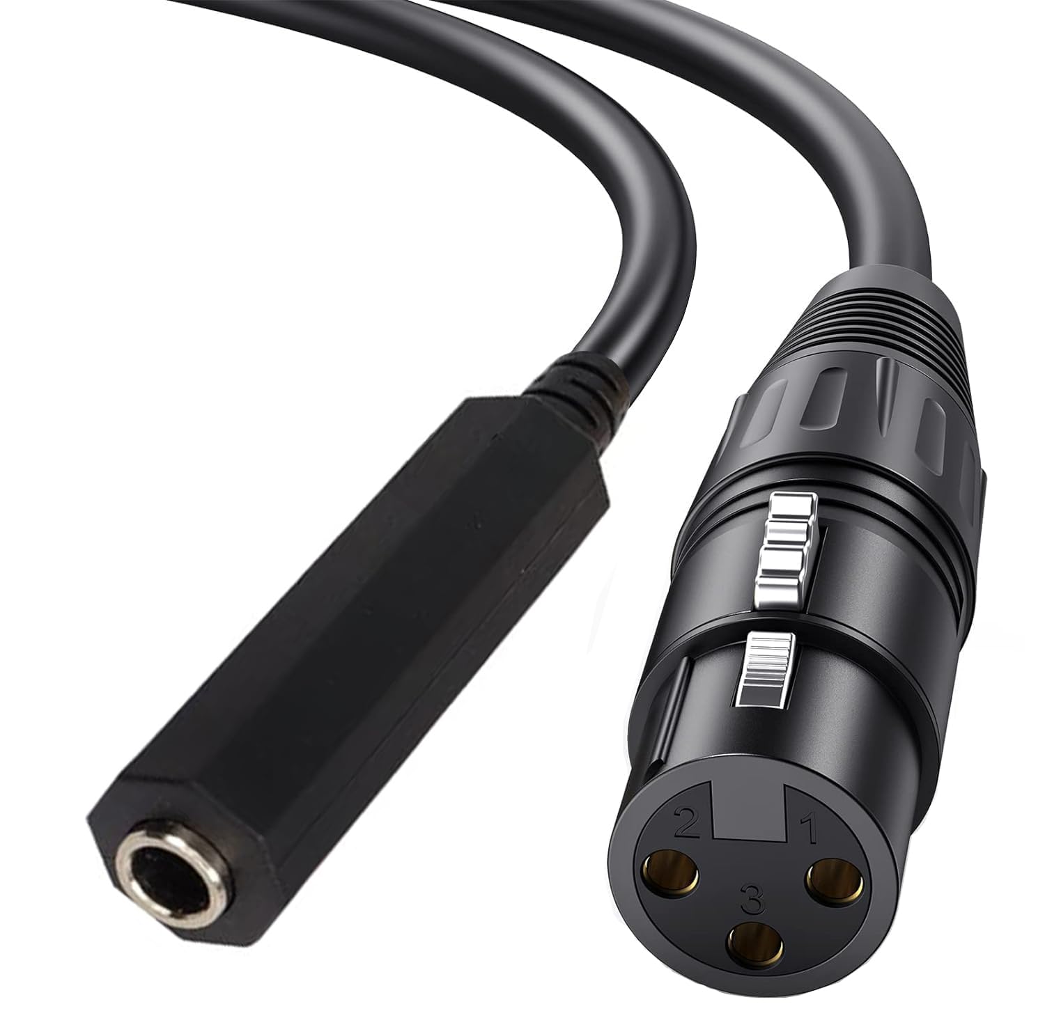 [ 150 CM ] 6.35 Stereo Male to 6.35 Female Cable 1.5 Meter, 1/4 Inch Male to Female Stereo Extension Cable Gold Plated Quarter inch Headphone Extension Cable