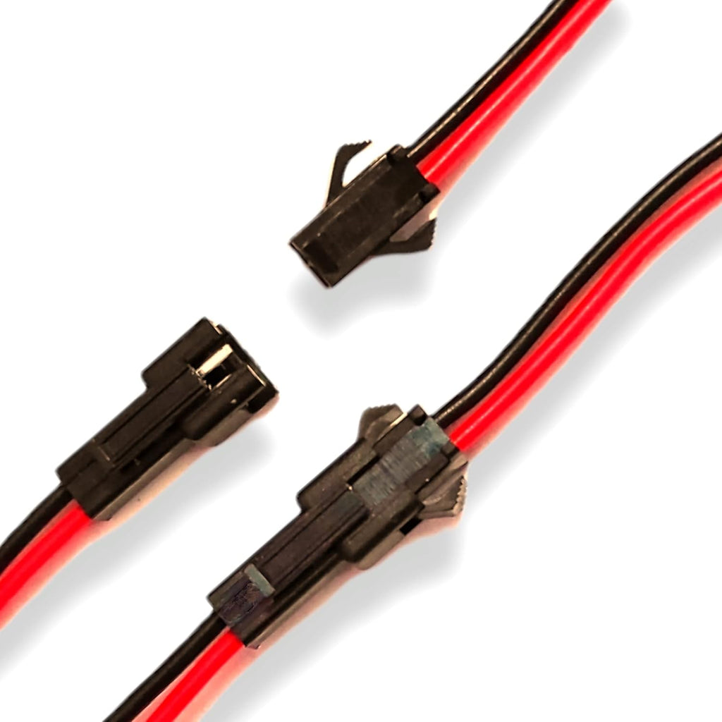 UNIVERSAL HUB� 10 Pairs 22 AWG JST SM 2 Pin Plug Male and Female Connector Adapter with 85 mm Electrical Cable Wire for LED Light (Multicolour)