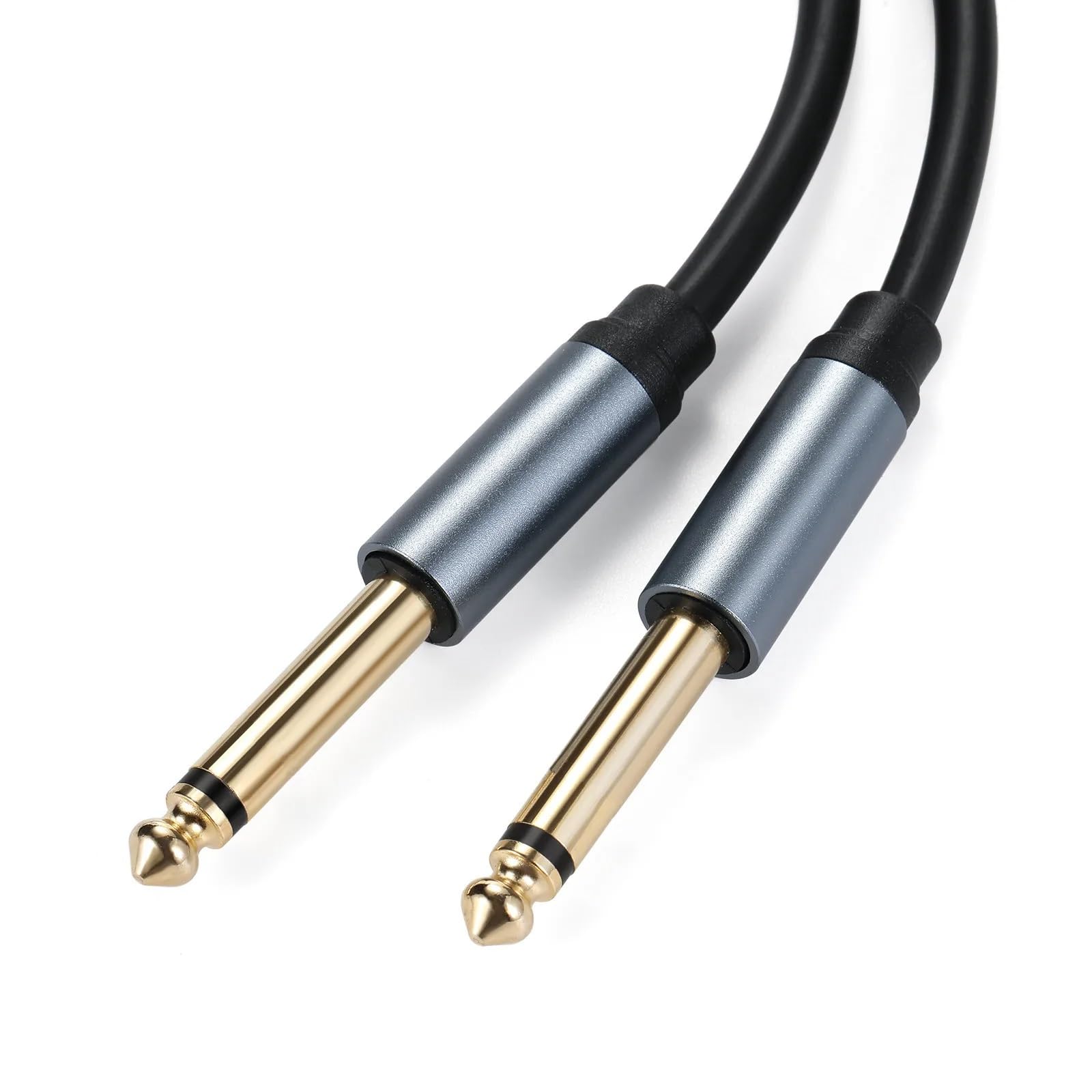 [ 1 Piece ] 1.8 Meters (6mm OD) Professional 3.5mm Stereo to 6.35mm Mono Male Cable ; 3.5mm to 1/4 Adapter ; 1/8 Inch to 1/4 Inch Mono Cable