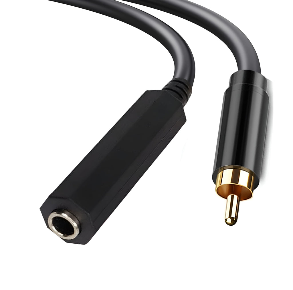 [ 1.5 Meter ] Mono 6.35 Male to 6.35 Female Cable 150CM, 1/4" to 1/4" TS Male to Female Cable, 6.35mm Mono Male to 6.35mm Mono Female Audio Cable for Amplifier, Speaker, Guitar