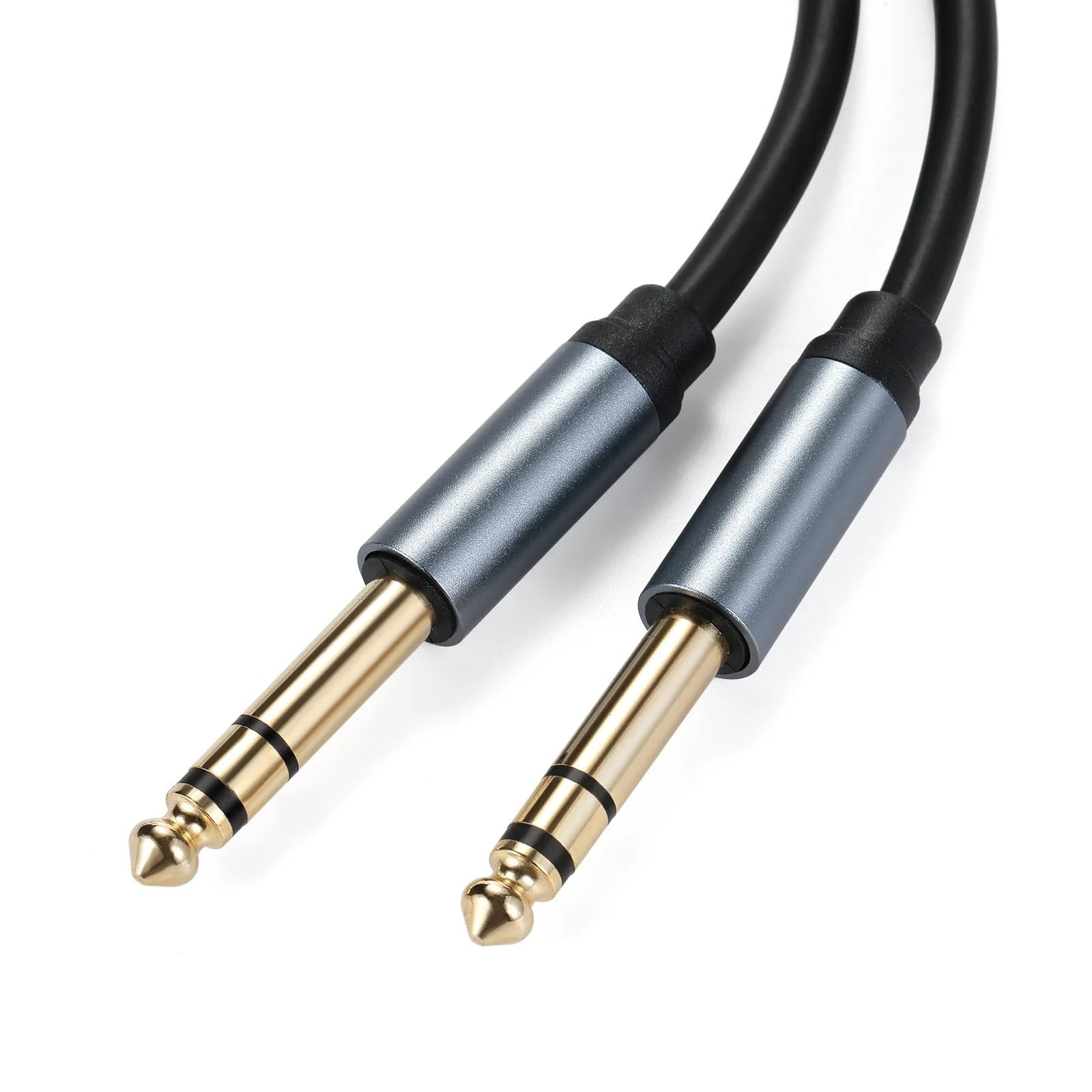 [ 1 Piece ] 1.8 Meters (6mm OD) Professional 3.5mm Stereo to 6.35mm Mono Male Cable ; 3.5mm to 1/4 Adapter ; 1/8 Inch to 1/4 Inch Mono Cable