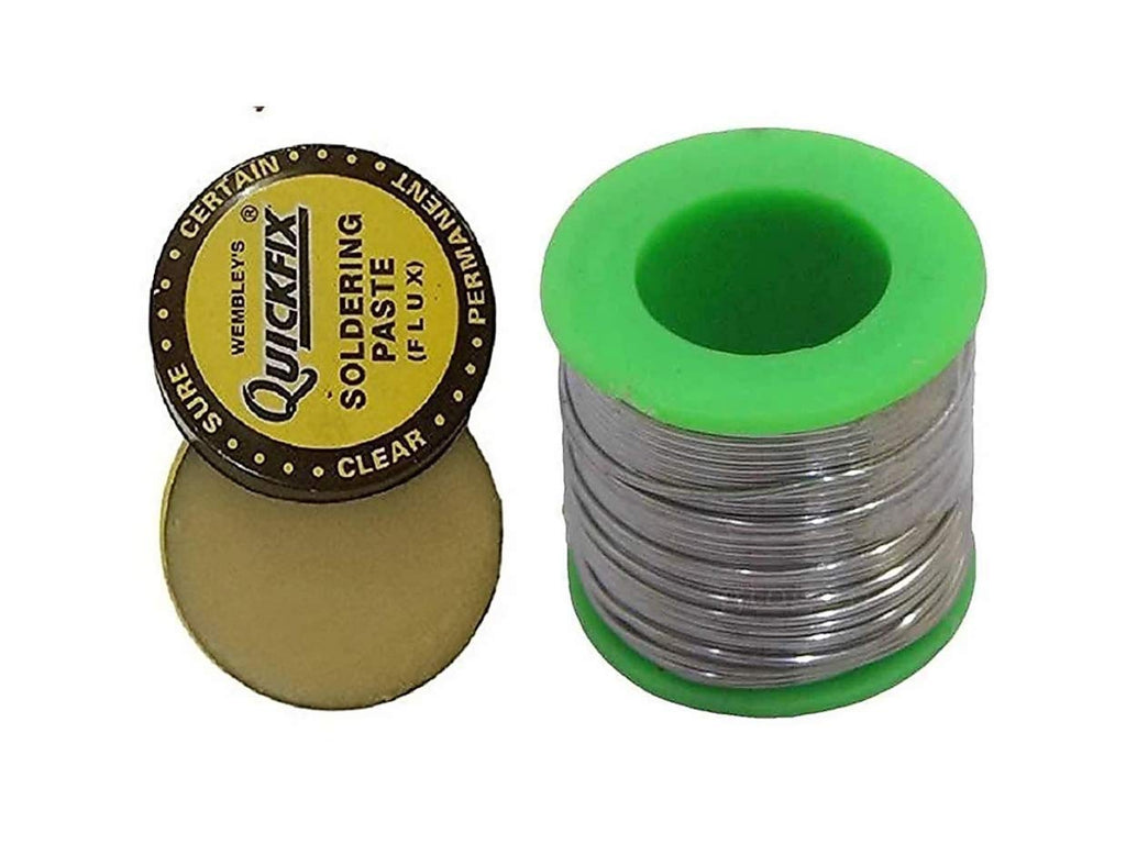 Electronic Solder 60/40 Tin Lead Roll For Soldering Solder Wire 50 Grams Reel 50Grams Solder-Wire Spool - DIY Hobby Works Projects + 15gm Flux