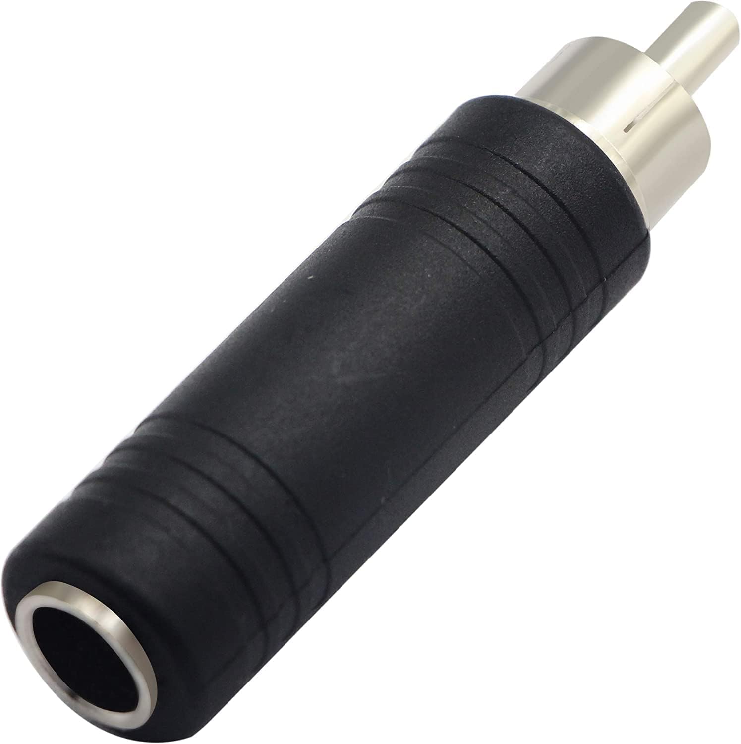 [ 5 Pieces 6.35mm to RCA Adapter RCA Male Plug to 6.35mm 1/4 Inch Mono Female Audio Mic Plug Adapter Jack Converter