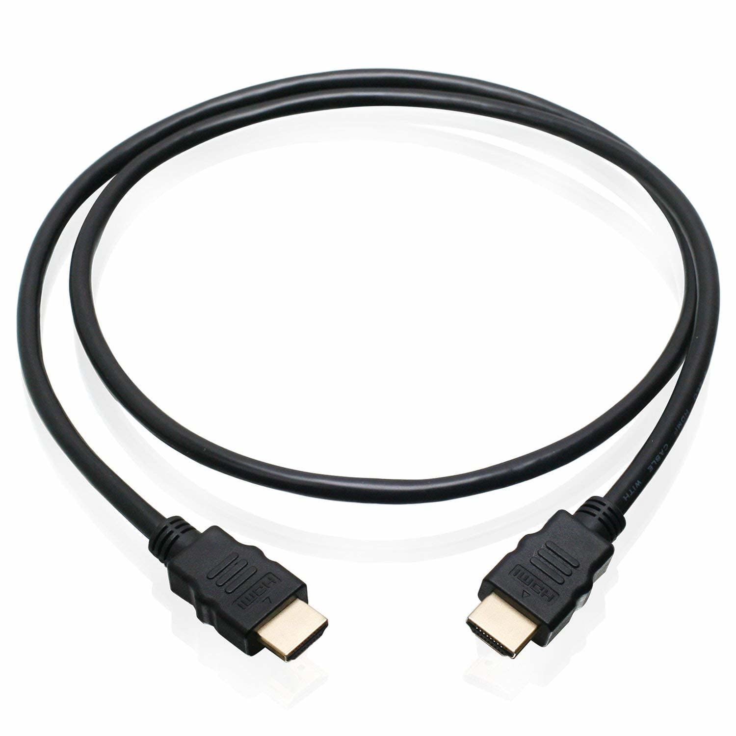 [ 1 Piece ] Round Adaptor HDMI Short Cable - 0.47 Meter / 47 CM Small Length High Speed HDMI Cable - Ultra HD 4k x 2k HDMI Cable - HDMI M/M - 47cm HDMI 1.4 Cable