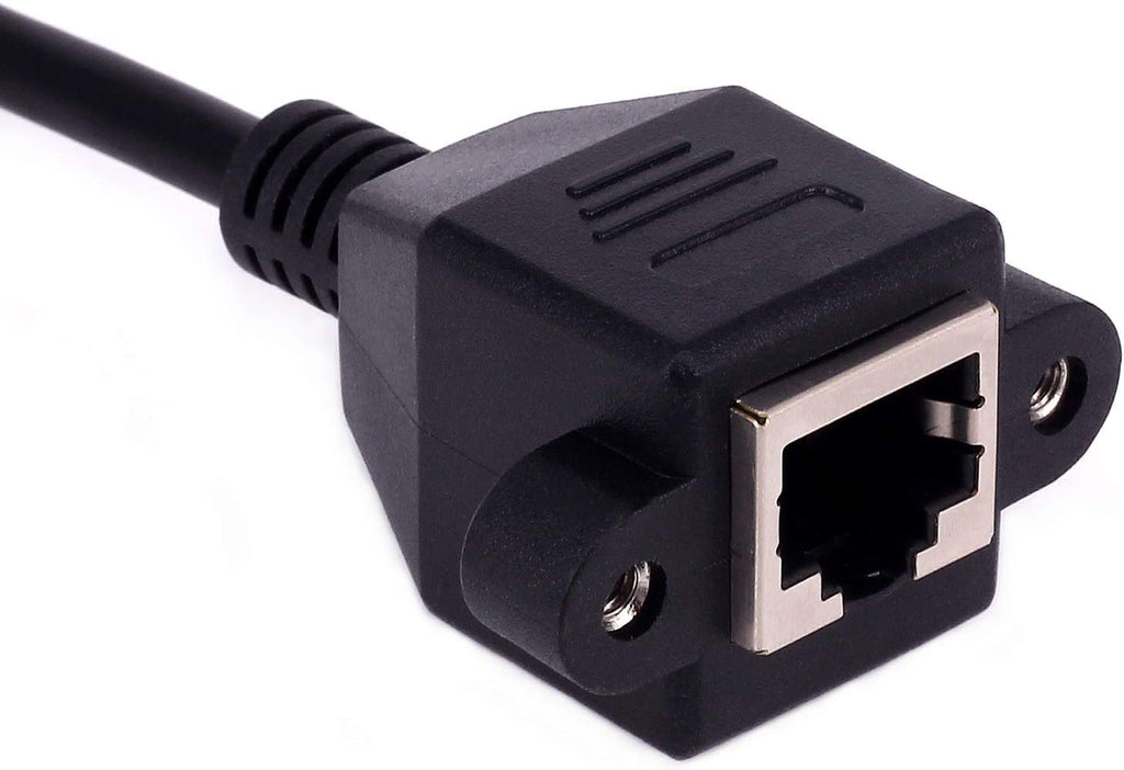 ( 100 CM RJ45 M/F [ 1 Piece ] RJ45 Male to Female Extension Cable with Screw Panel Mount Extension Cable For Cat5 Cat5e Cat6 Cat6e Cat7 Network Ethernet Cable