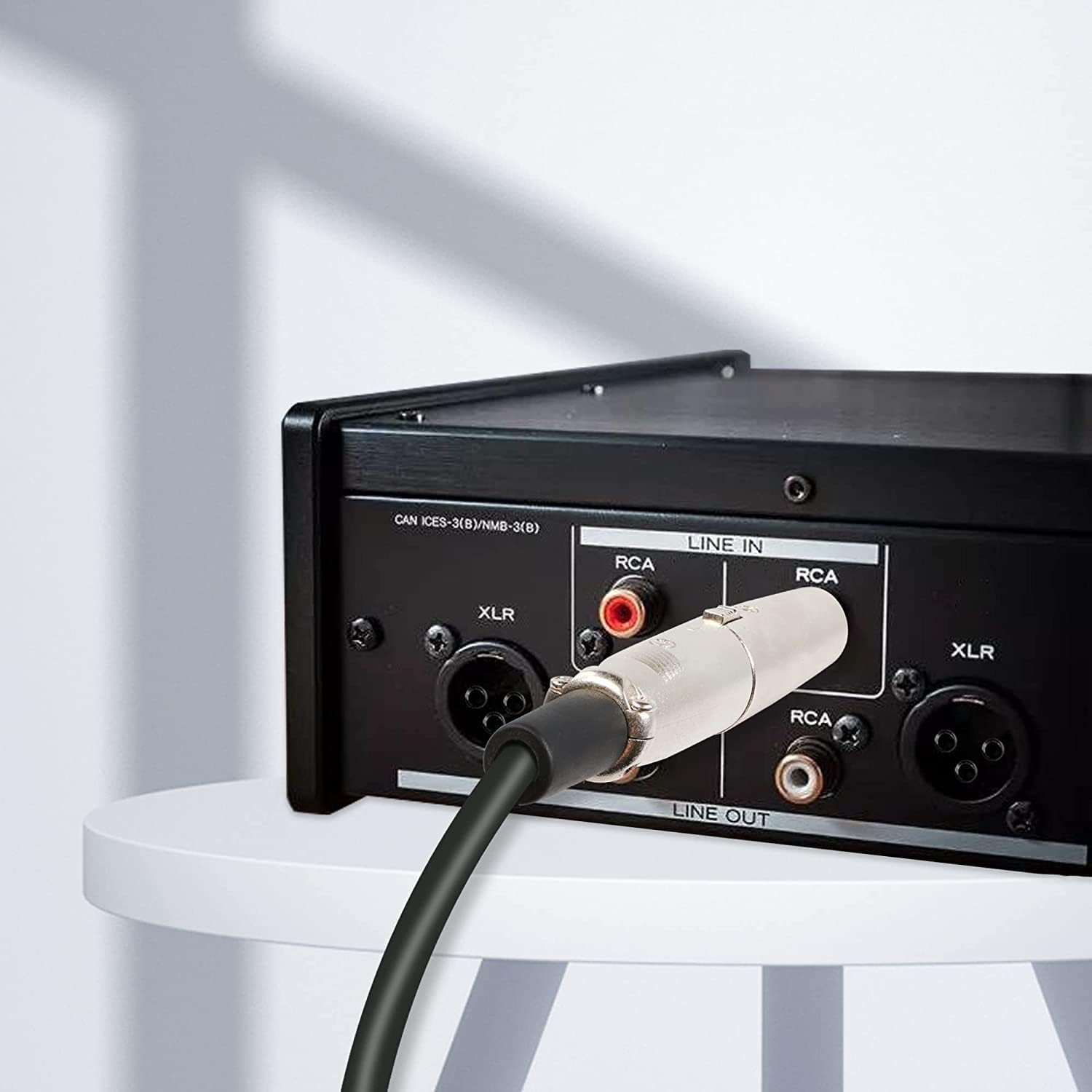 [ 1 Piece ] XLR Male to RCA Male Adapter, Male RCA to XLR Male Adapter XLR to RCA Converter with Microphone Connector Gender Changer Audio Coupler Connector