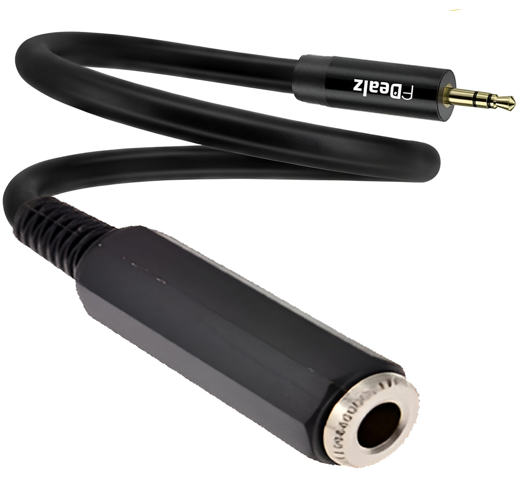 [ 1.5 Meter ] Mono 6.35 Male to 6.35 Female Cable 150CM, 1/4" to 1/4" TS Male to Female Cable, 6.35mm Mono Male to 6.35mm Mono Female Audio Cable for Amplifier, Speaker, Guitar