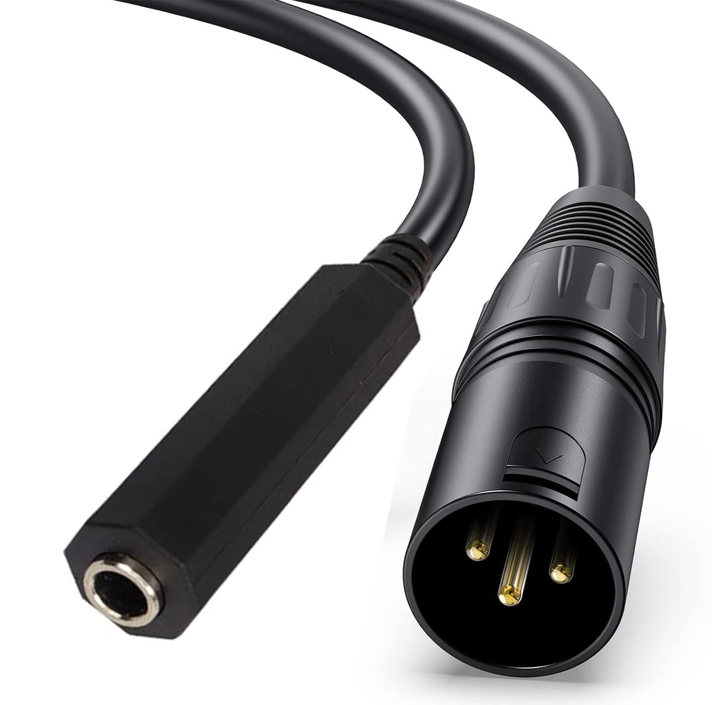 [ 150 CM ] 6.35 Stereo Male to 6.35 Female Cable 1.5 Meter, 1/4 Inch Male to Female Stereo Extension Cable Gold Plated Quarter inch Headphone Extension Cable