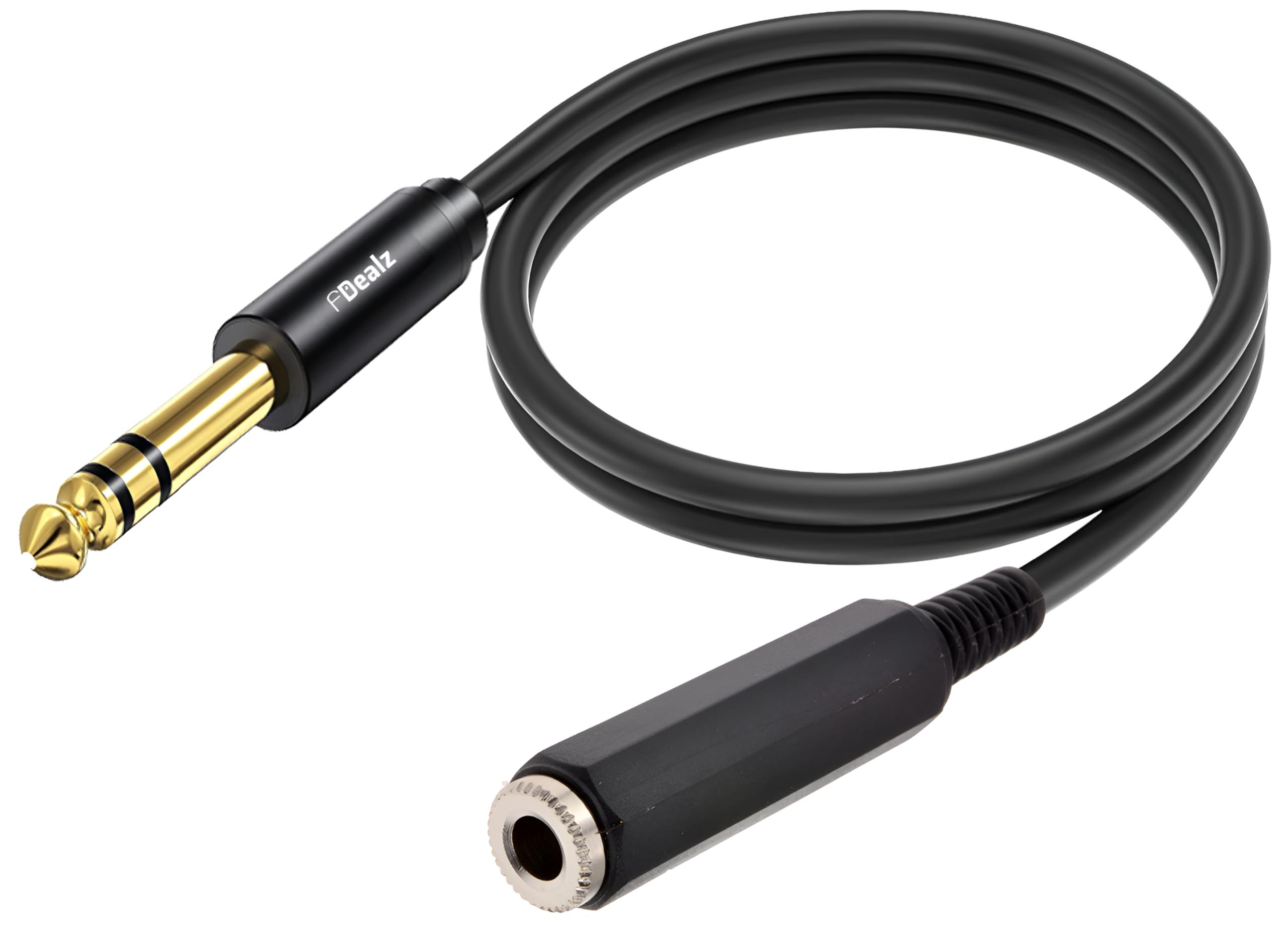 [ 1.5 Meter ] Mono 6.35 Male to 6.35 Female Cable 150CM, 1/4" to 1/4" TS Male to Female Cable, 6.35mm Mono Male to 6.35mm Mono Female Audio Cable for Amplifier, Speaker, Guitar