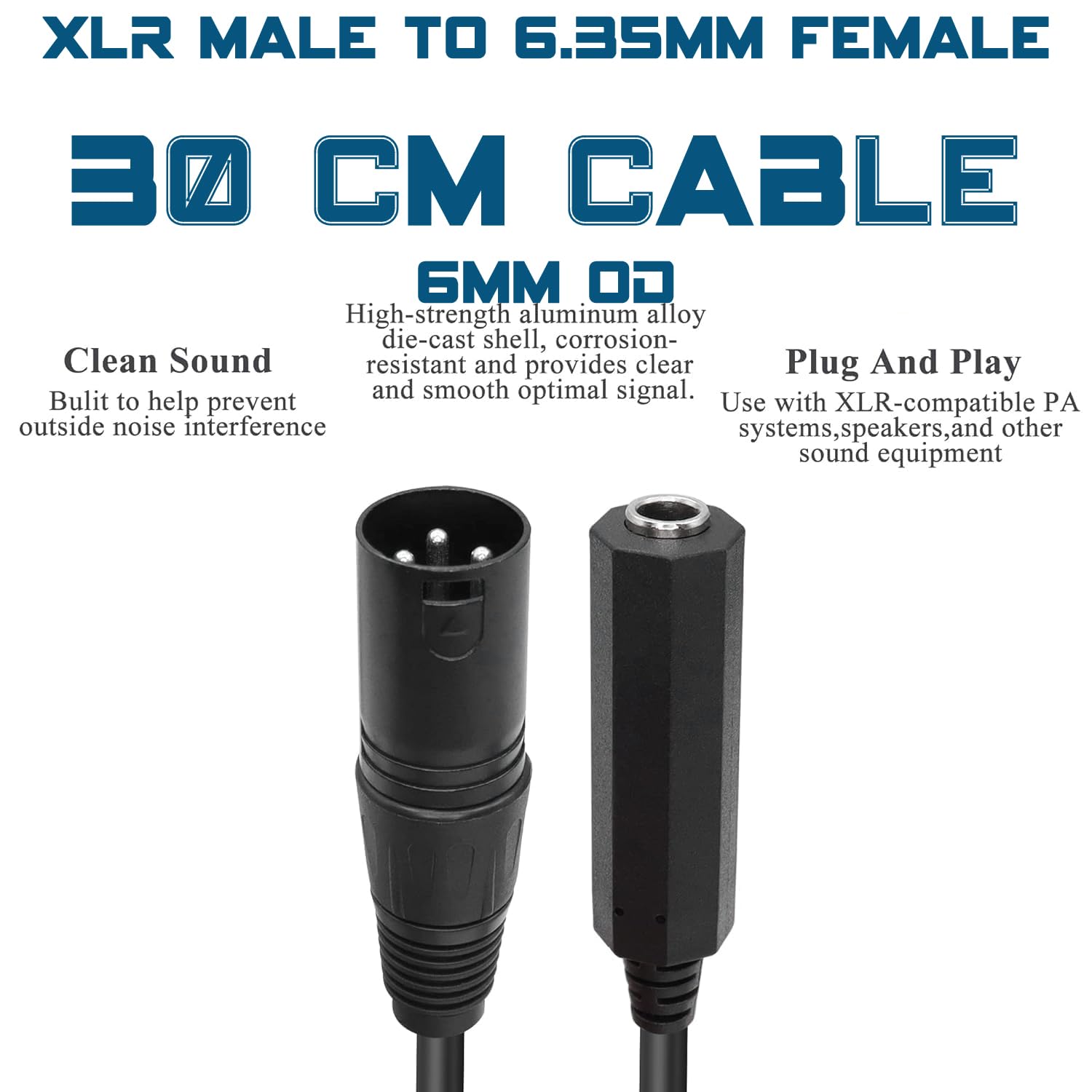 [ 150 CM ] 6.35 Stereo Male to 6.35 Female Cable 1.5 Meter, 1/4 Inch Male to Female Stereo Extension Cable Gold Plated Quarter inch Headphone Extension Cable