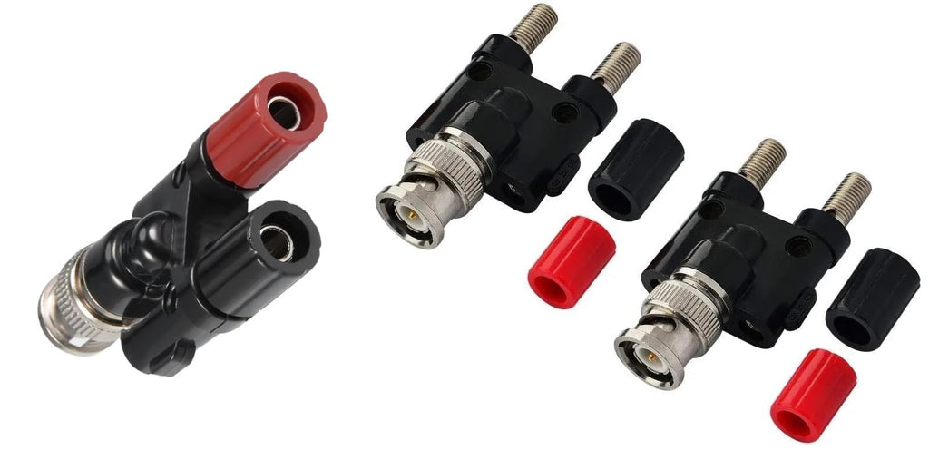 [ 20 Pieces ] Gold Plated Banana Audio Connector ; 4mm Audio Speaker Wire Cable Screw Banana Plug Connector Adapter Red 10 Pieces, Black 10 Pieces