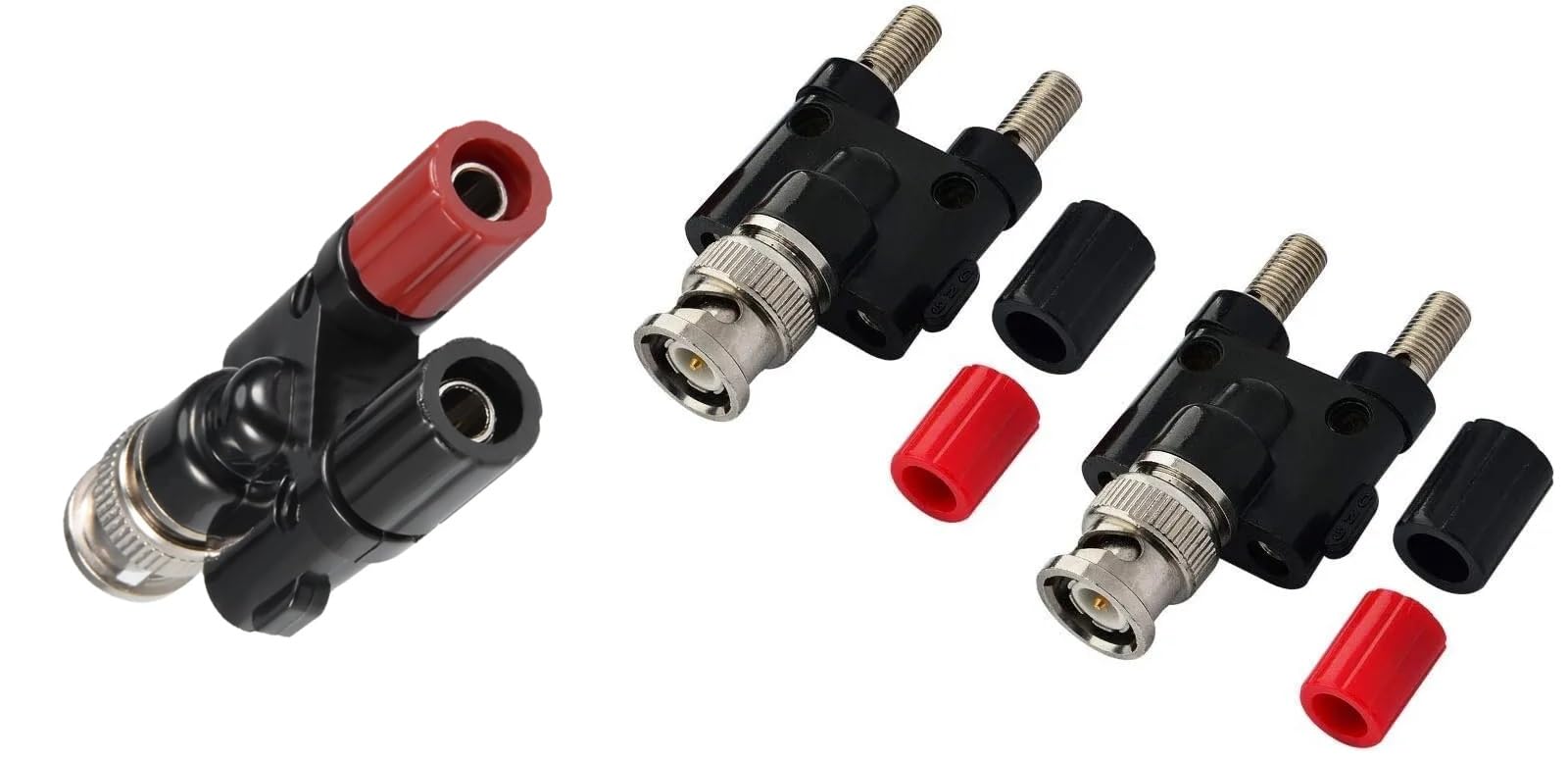 [ 20 Pieces ] Gold Plated Banana Audio Connector ; 4mm Audio Speaker Wire Cable Screw Banana Plug Connector Adapter Red 10 Pieces, Black 10 Pieces