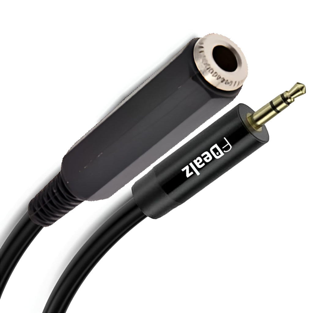 [ 1.5 Meter ] Mono 6.35 Male to 6.35 Female Cable 150CM, 1/4" to 1/4" TS Male to Female Cable, 6.35mm Mono Male to 6.35mm Mono Female Audio Cable for Amplifier, Speaker, Guitar