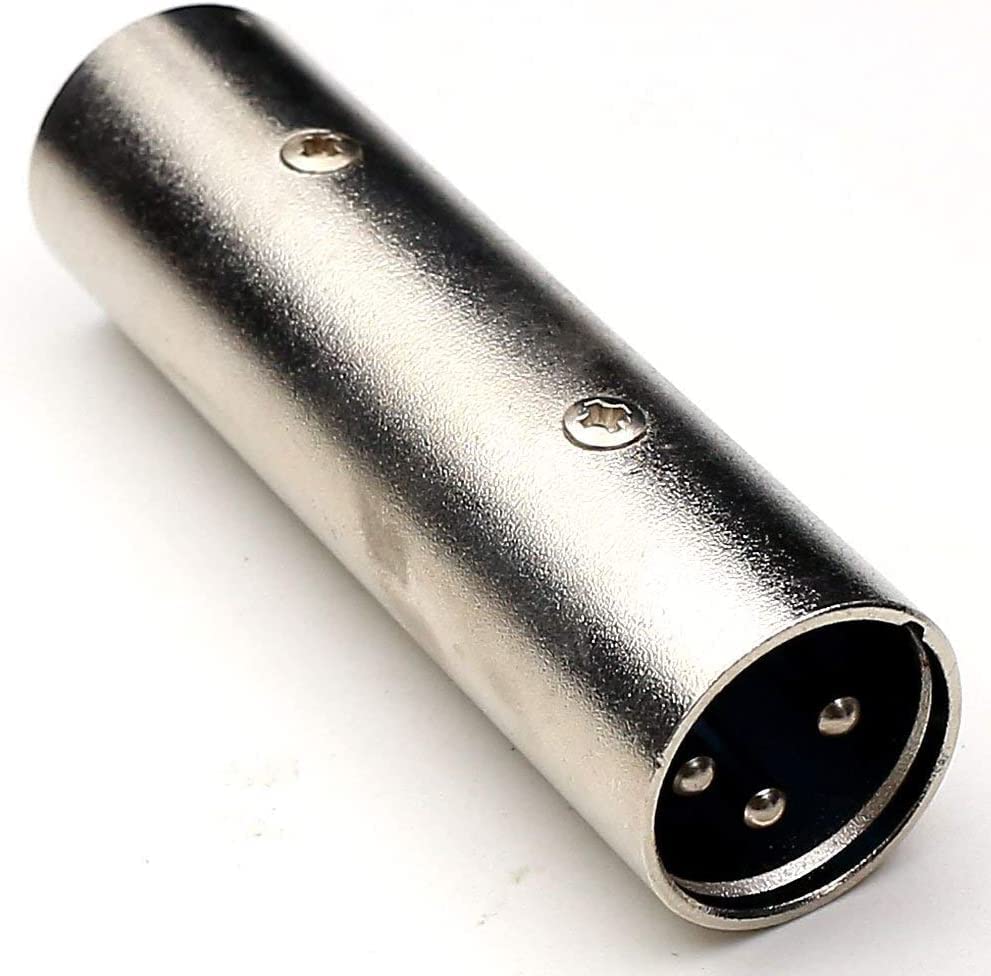[ 1 Piece ] XLR Male to RCA Male Adapter, Male RCA to XLR Male Adapter XLR to RCA Converter with Microphone Connector Gender Changer Audio Coupler Connector
