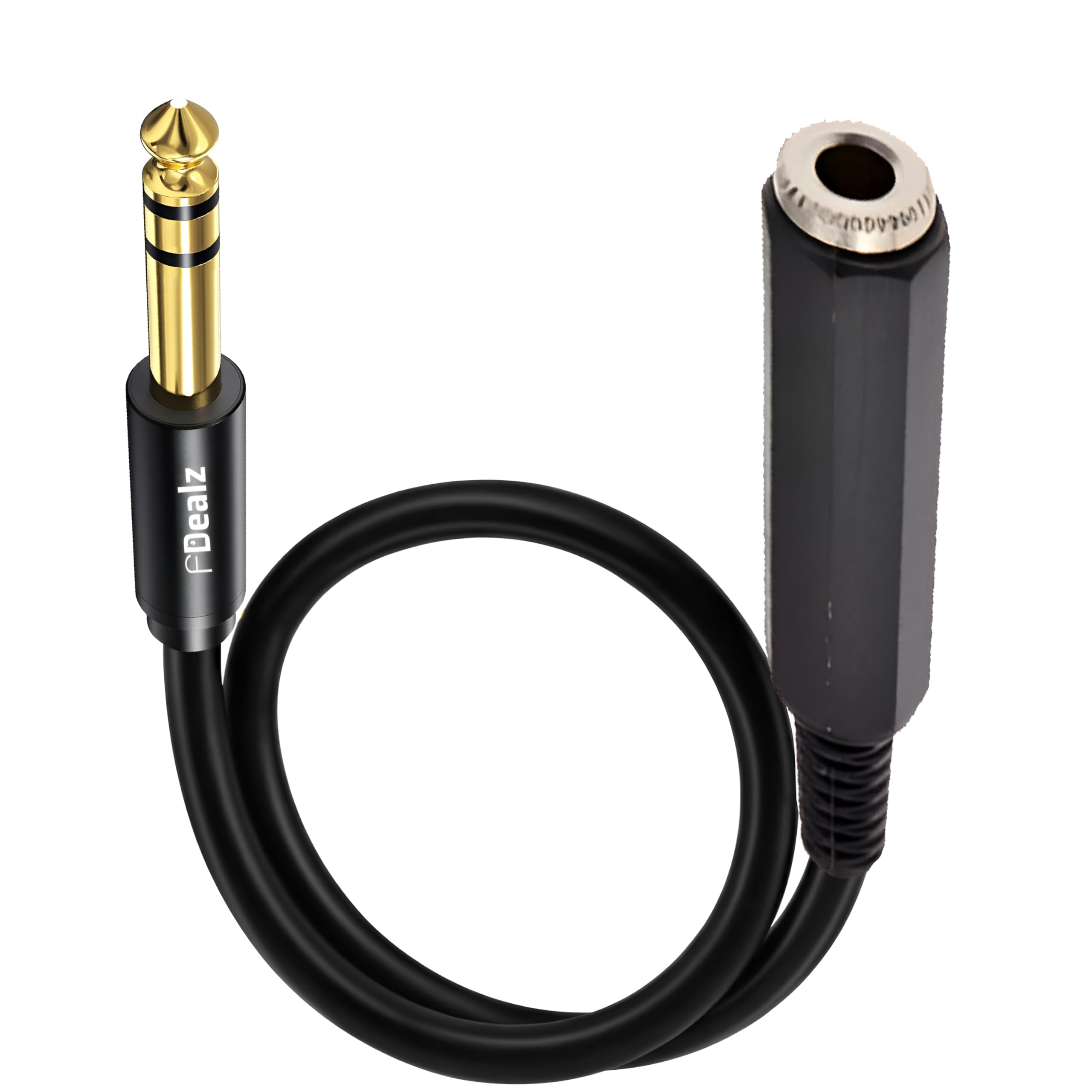 [ 150 CM ] 6.35 Stereo Male to 6.35 Female Cable 1.5 Meter, 1/4 Inch Male to Female Stereo Extension Cable Gold Plated Quarter inch Headphone Extension Cable