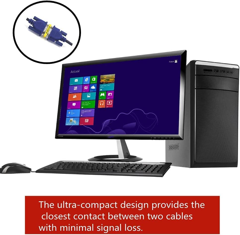 [ 2 Pieces DB9 9 Pin RS-232 Serial Connector DB9 Male to Male Cable Coupler Adapter (DB9 Male/Male)