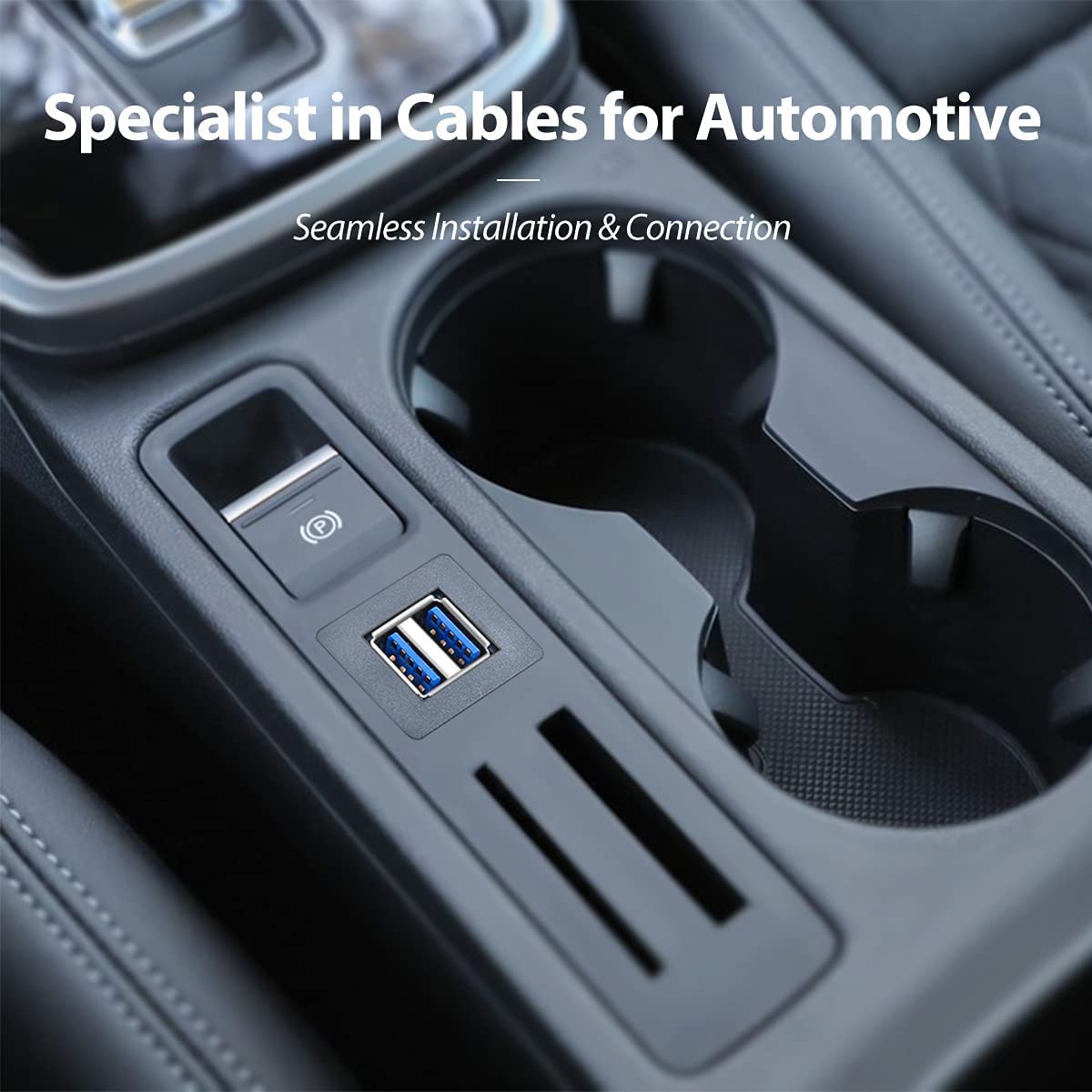 [ 1 Meter ] USB 3.0 Flush Mount Cable, Dual USB Flush Dash Panel Mount Cable Male to Female Extension Code for Car Truck Boat Motorcycle Dashboard ; Dual USB 3.0