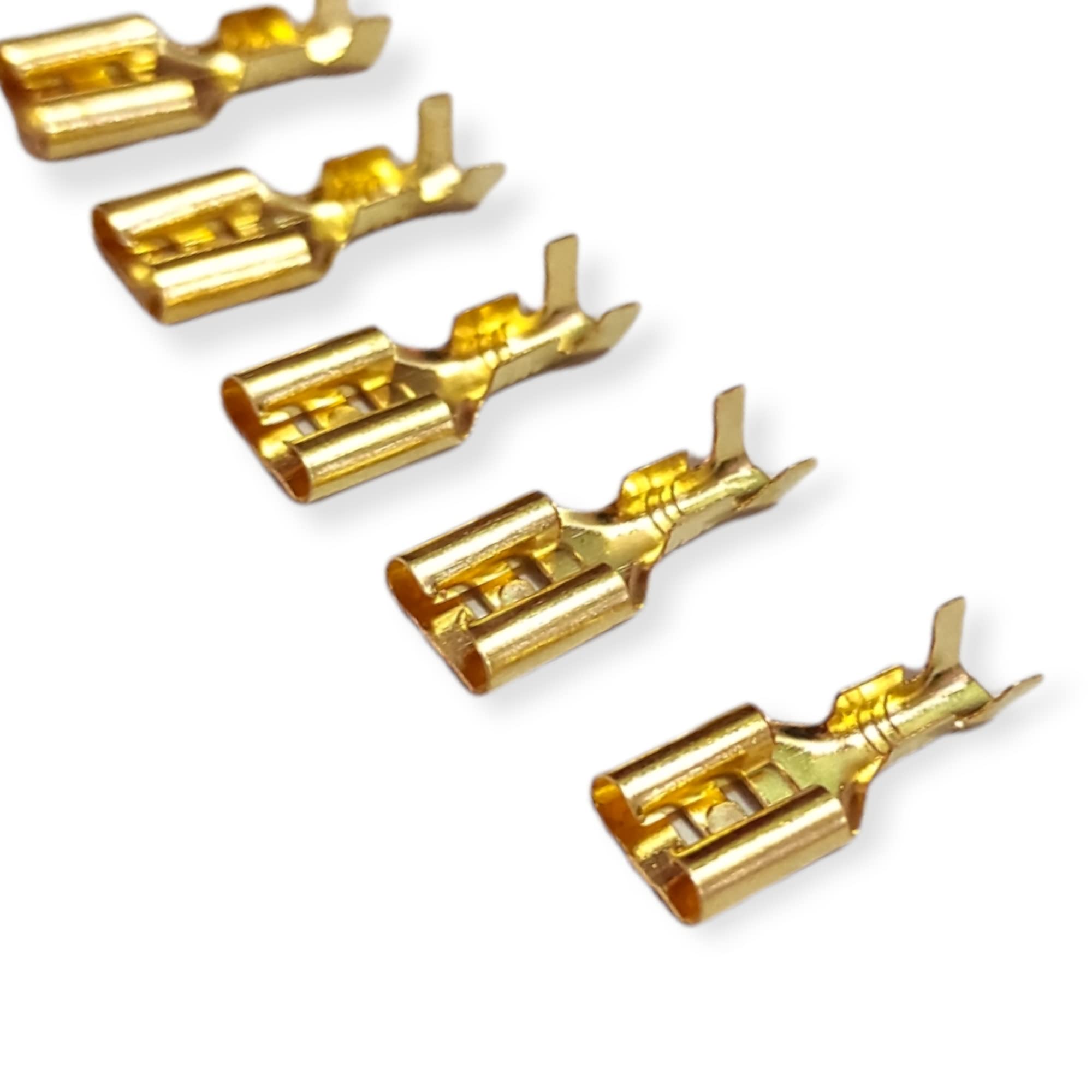 100Pcs 6mm Electrical Wire Cable Thimble Lugs: Reliable Crimp Terminal Female Spade Wire Connectors