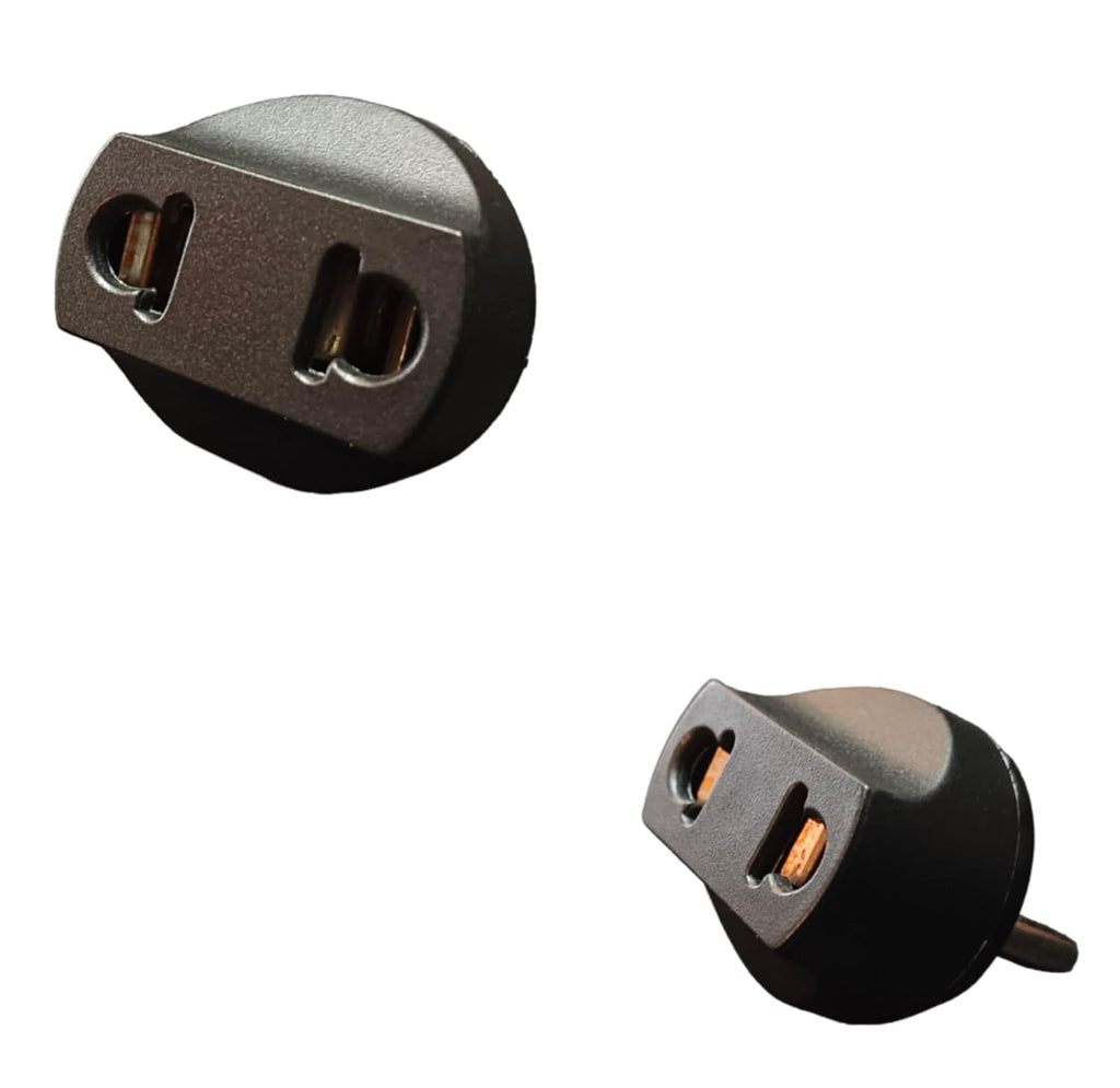 [ 2 Pieces ] US to EU Plug ; EU Male to USA Female Connector Plug, Plug Converter, EU Travel Adaptor, EU Plug Converter