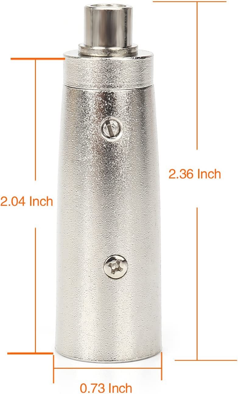 [ 5 Pieces ] 6.35mm Female to Female Audio Connector, 1/4 Inch TRS/TS Coupler Jack Stereo Adapter Joiner, 6.35 mm Female Joiner, F/F