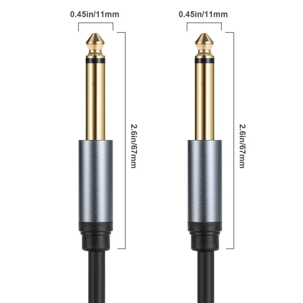 [ 1 Piece ] 1.8 Meters (6mm OD) Professional 3.5mm Stereo to 6.35mm Mono Male Cable ; 3.5mm to 1/4 Adapter ; 1/8 Inch to 1/4 Inch Mono Cable