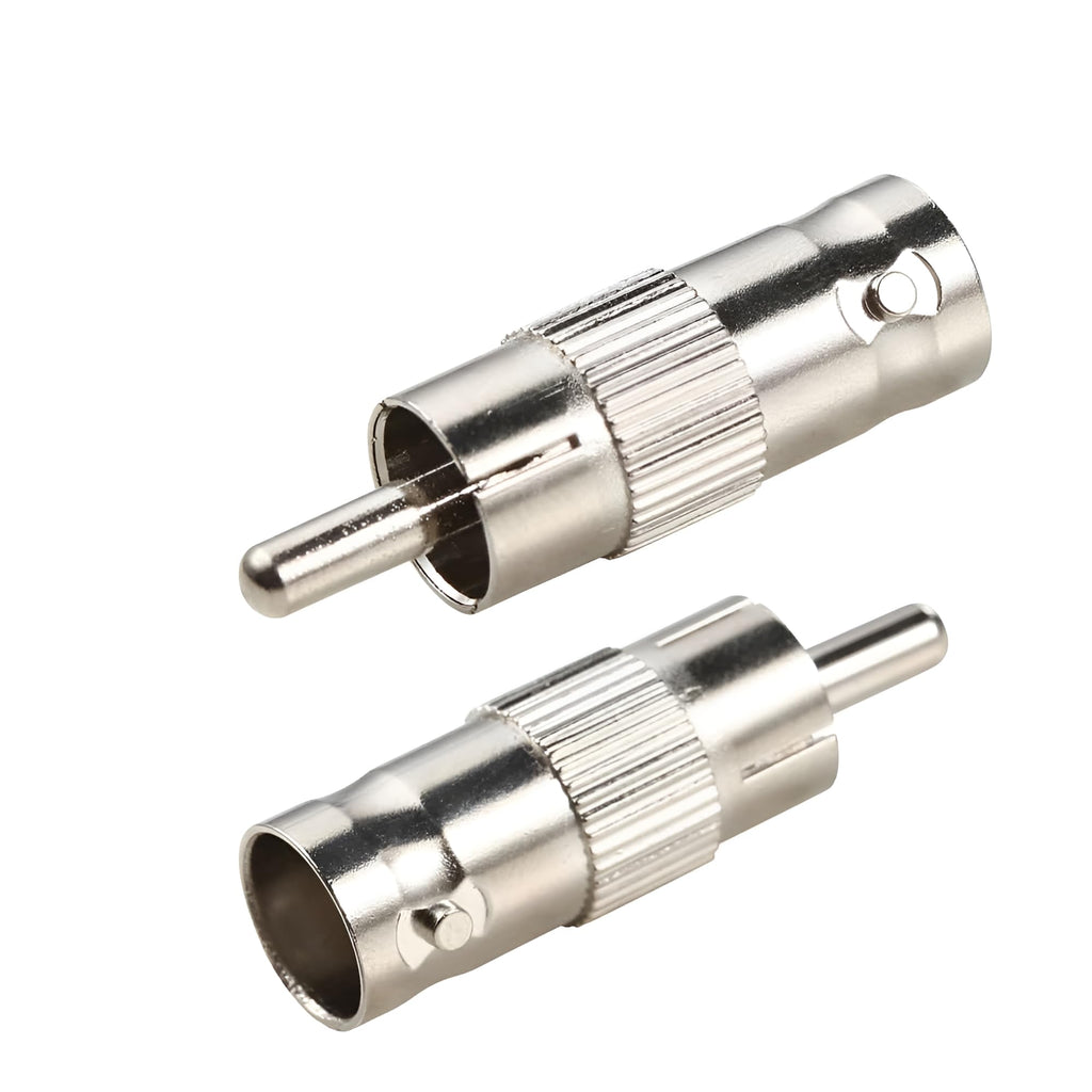 [ 10 Pieces RCA MALE to BNC FEMALE Converter, BNC Female to RCA Male Coax Cable Connector Adaptor for CCTV Camera