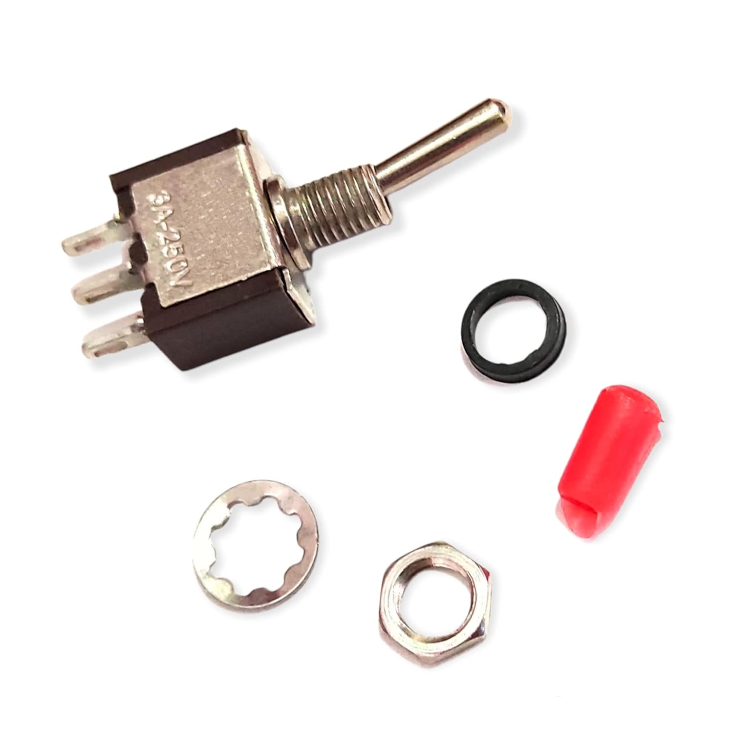 UNIVERSAL HUB� 5Pcs 3 Pin Toggle switch Electrical, SPST, ON-OFF, 3 A/250V AC, 3 PIN ON/OFF Spade Terminal