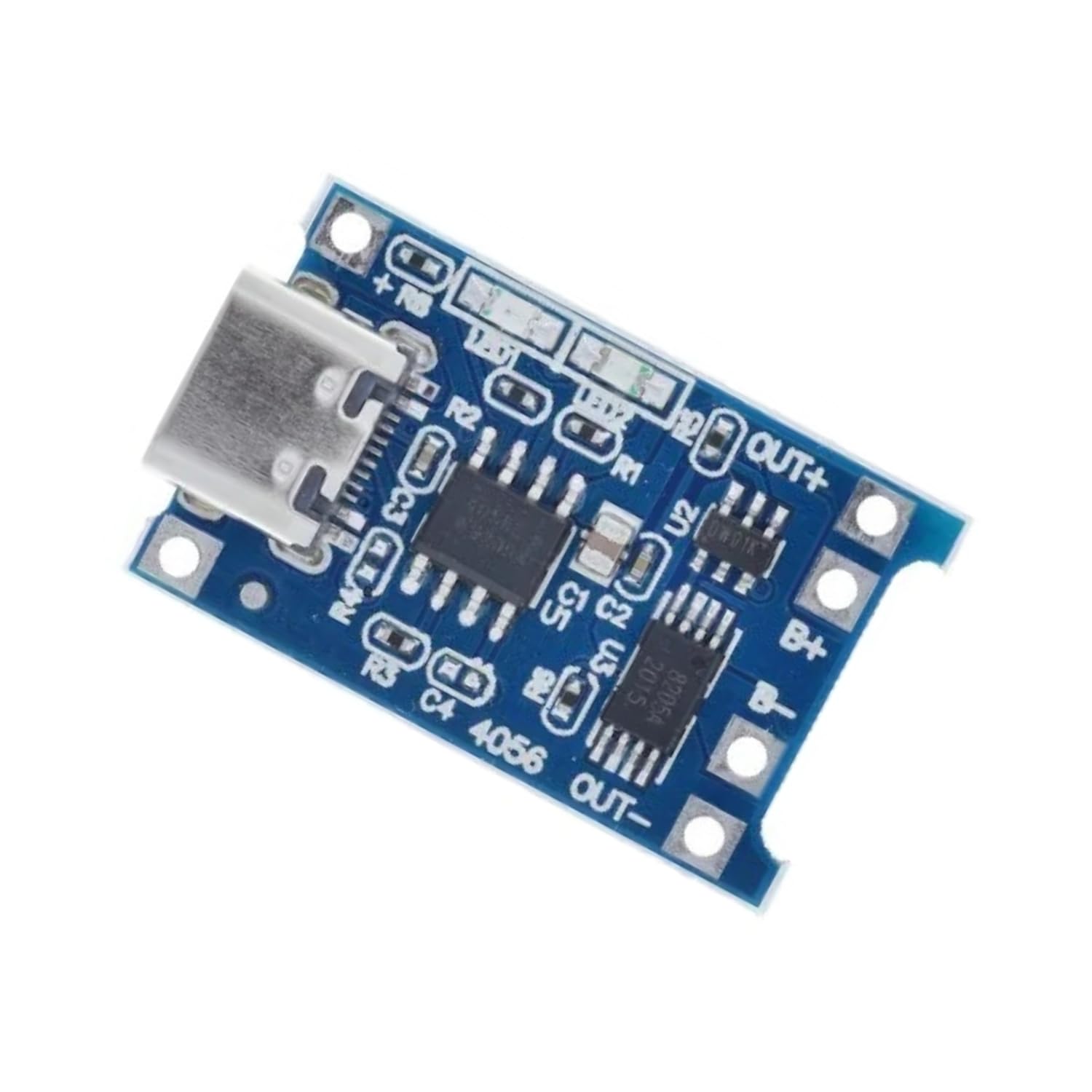 TP4056 C-Type 18650 Lithium-ion Battery Charging Module with Inbuilt BMS and Indicator 2Pcs