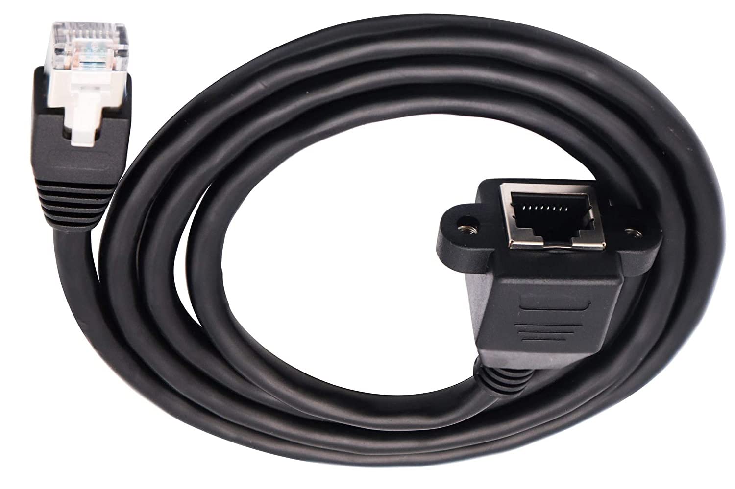 ( 100 CM RJ45 M/F [ 1 Piece ] RJ45 Male to Female Extension Cable with Screw Panel Mount Extension Cable For Cat5 Cat5e Cat6 Cat6e Cat7 Network Ethernet Cable