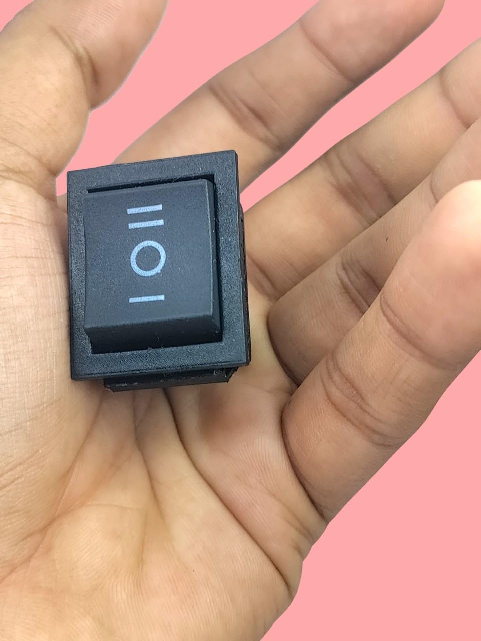 (Pack of 2 - Pieces)3 Position Rocker Toggle Switch 6 Pin AC 125V/10A, 250V/16A ON-Off-ON DPDT for Boat Rocker Switches Car Auto Boat Power Rocker Switches (Black) Color