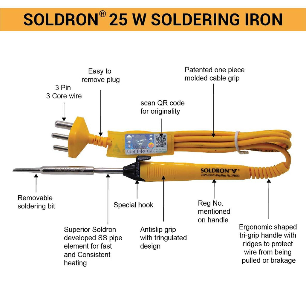 SOLDRON 25 WATT/230 VOLTS SOLDERING IRON