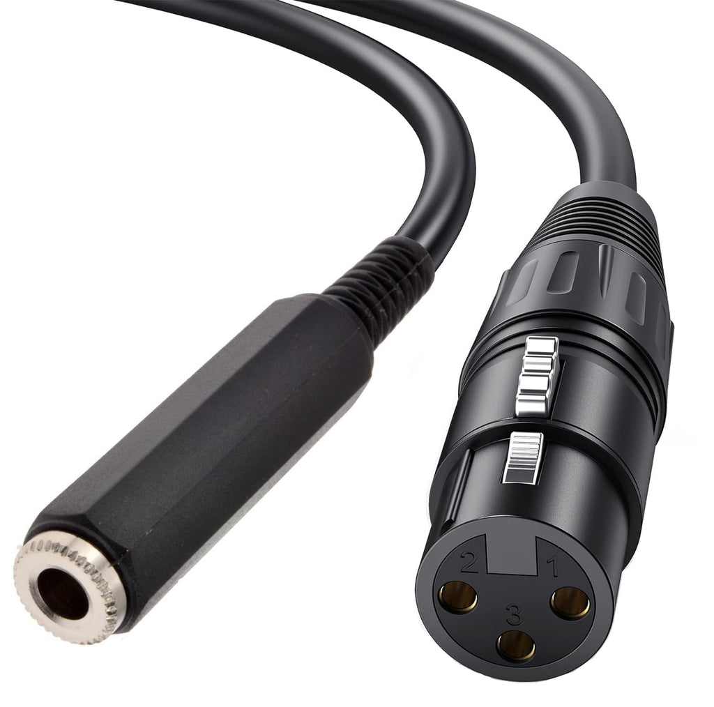 [ 1.5 Meter ] Mono 6.35 Male to 6.35 Female Cable 150CM, 1/4" to 1/4" TS Male to Female Cable, 6.35mm Mono Male to 6.35mm Mono Female Audio Cable for Amplifier, Speaker, Guitar