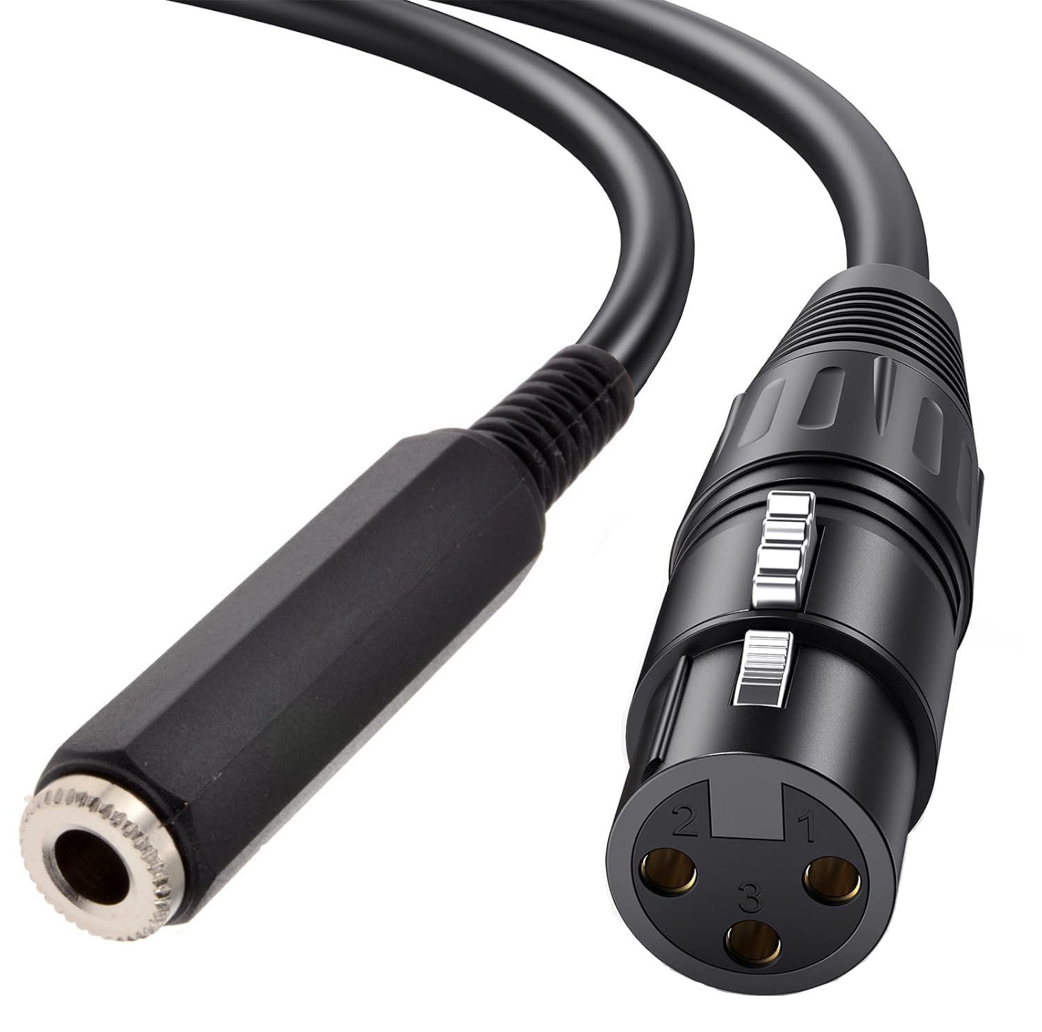 [ 150 CM ] 6.35 Stereo Male to 6.35 Female Cable 1.5 Meter, 1/4 Inch Male to Female Stereo Extension Cable Gold Plated Quarter inch Headphone Extension Cable