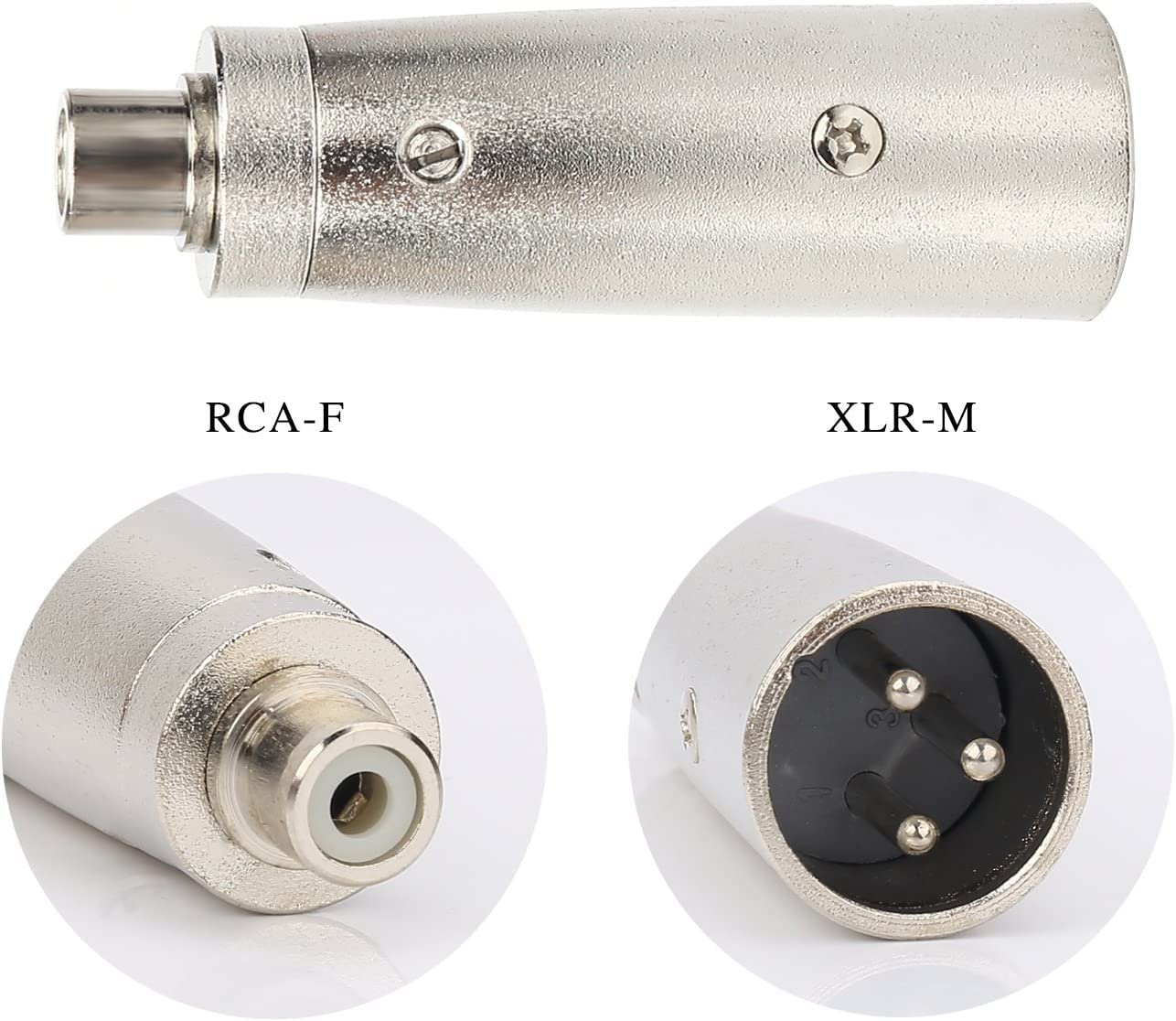 [ 5 Pieces ] 6.35mm Female to Female Audio Connector, 1/4 Inch TRS/TS Coupler Jack Stereo Adapter Joiner, 6.35 mm Female Joiner, F/F