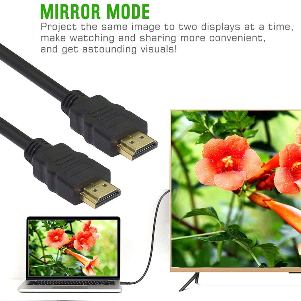 [ 1 Piece ] Round Adaptor HDMI Short Cable - 0.47 Meter / 47 CM Small Length High Speed HDMI Cable - Ultra HD 4k x 2k HDMI Cable - HDMI M/M - 47cm HDMI 1.4 Cable