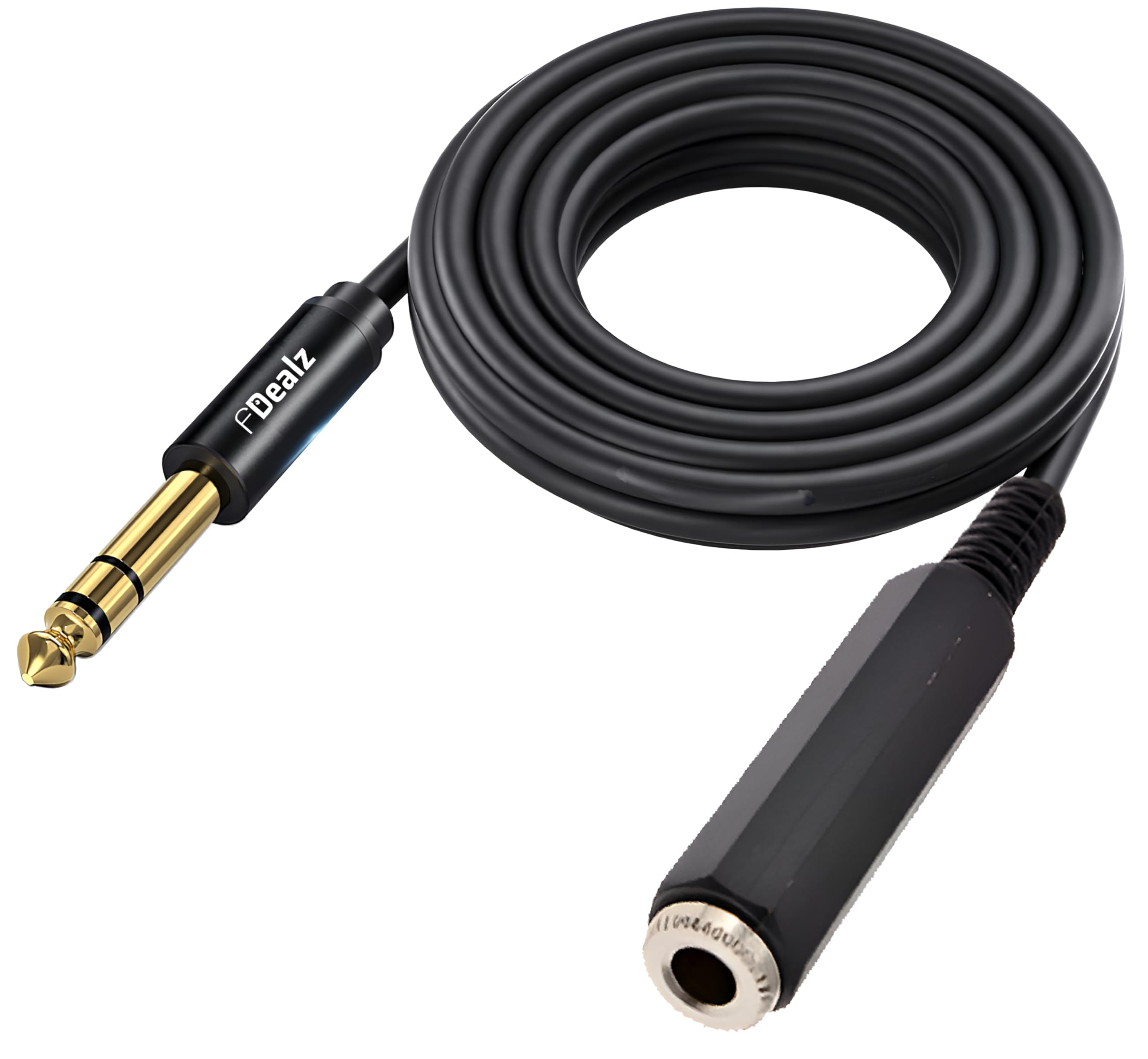 [ 150 CM ] 6.35 Stereo Male to 6.35 Female Cable 1.5 Meter, 1/4 Inch Male to Female Stereo Extension Cable Gold Plated Quarter inch Headphone Extension Cable