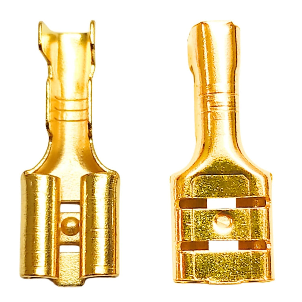 100Pcs 6mm Electrical Wire Cable Thimble Lugs: Reliable Crimp Terminal Female Spade Wire Connectors