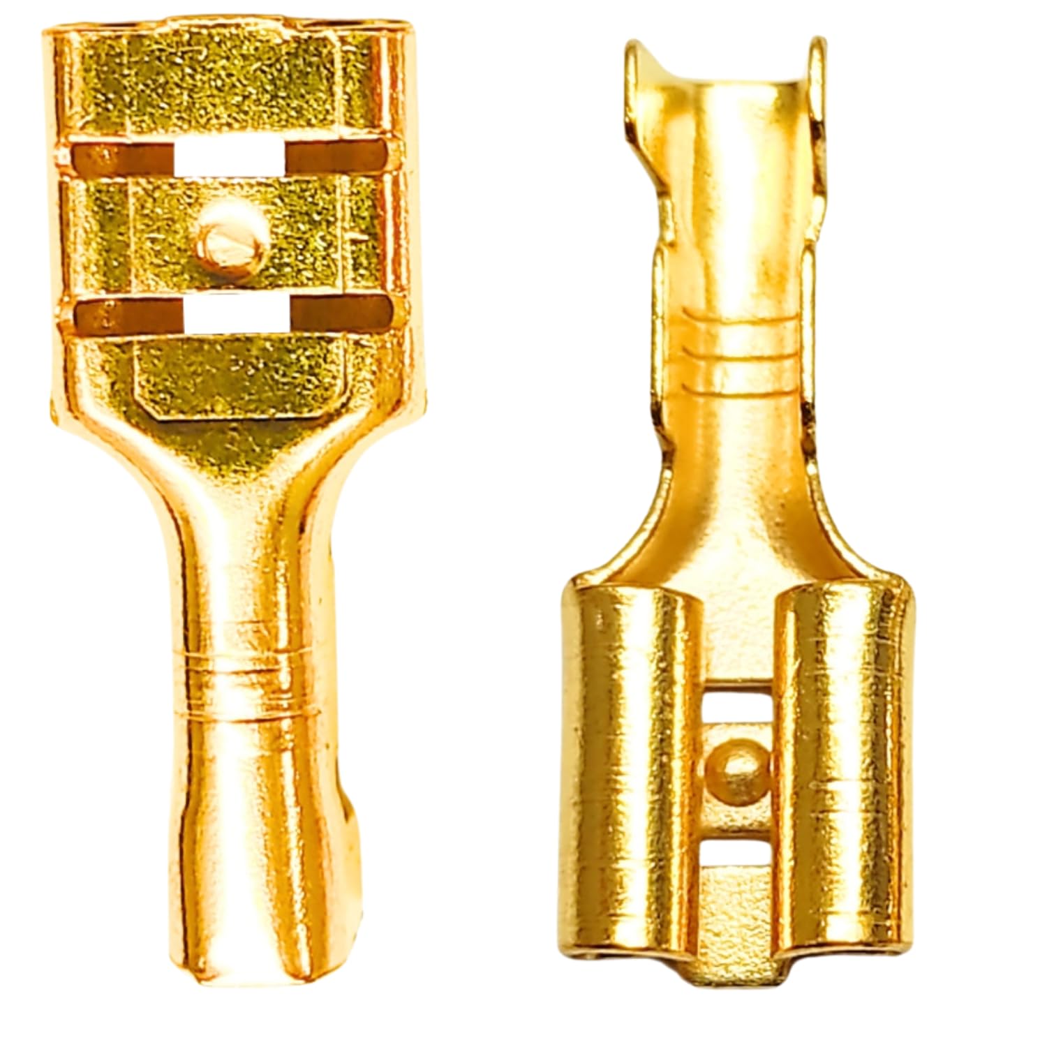 100Pcs 6mm Electrical Wire Cable Thimble Lugs: Reliable Crimp Terminal Female Spade Wire Connectors