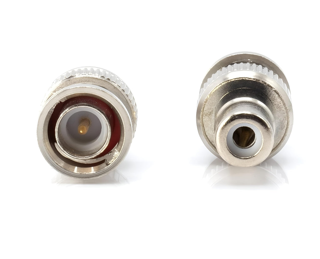 [ 10 Pieces RCA MALE to BNC FEMALE Converter, BNC Female to RCA Male Coax Cable Connector Adaptor for CCTV Camera