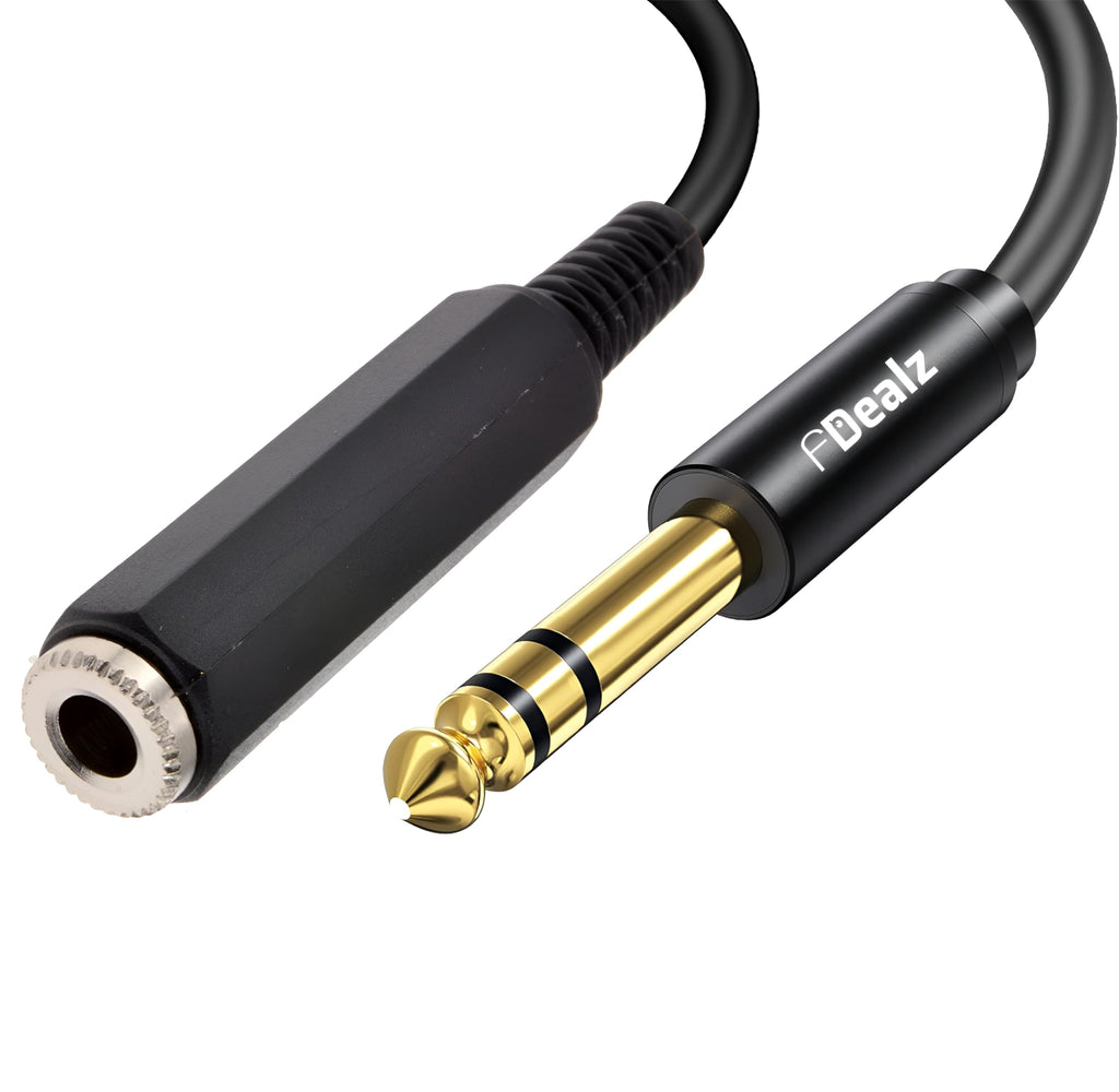 [ 1.5 Meter ] Mono 6.35 Male to 6.35 Female Cable 150CM, 1/4" to 1/4" TS Male to Female Cable, 6.35mm Mono Male to 6.35mm Mono Female Audio Cable for Amplifier, Speaker, Guitar