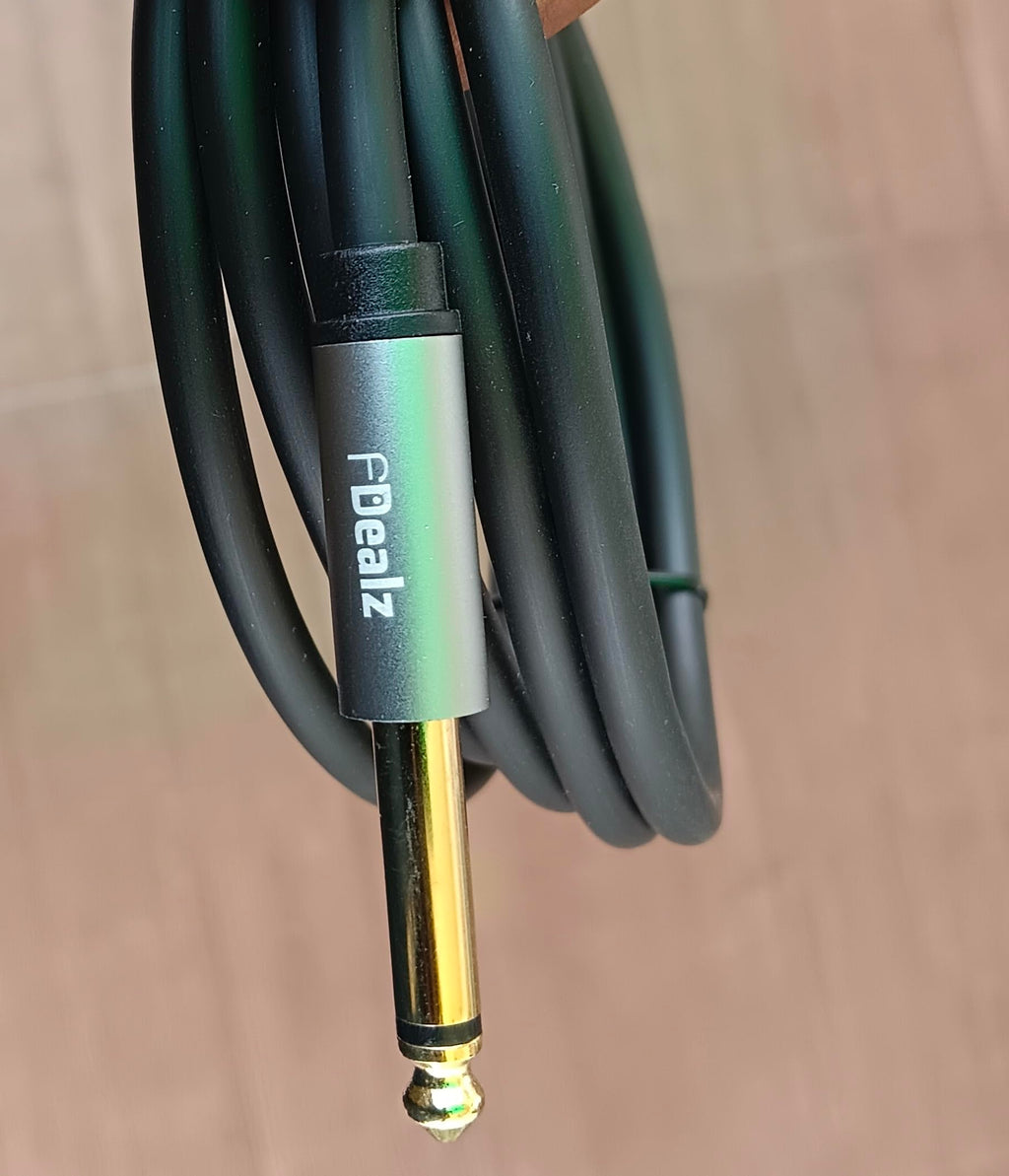 [ 1 Piece ] 1.8 Meters (6mm OD) Professional 3.5mm Stereo to 6.35mm Mono Male Cable ; 3.5mm to 1/4 Adapter ; 1/8 Inch to 1/4 Inch Mono Cable