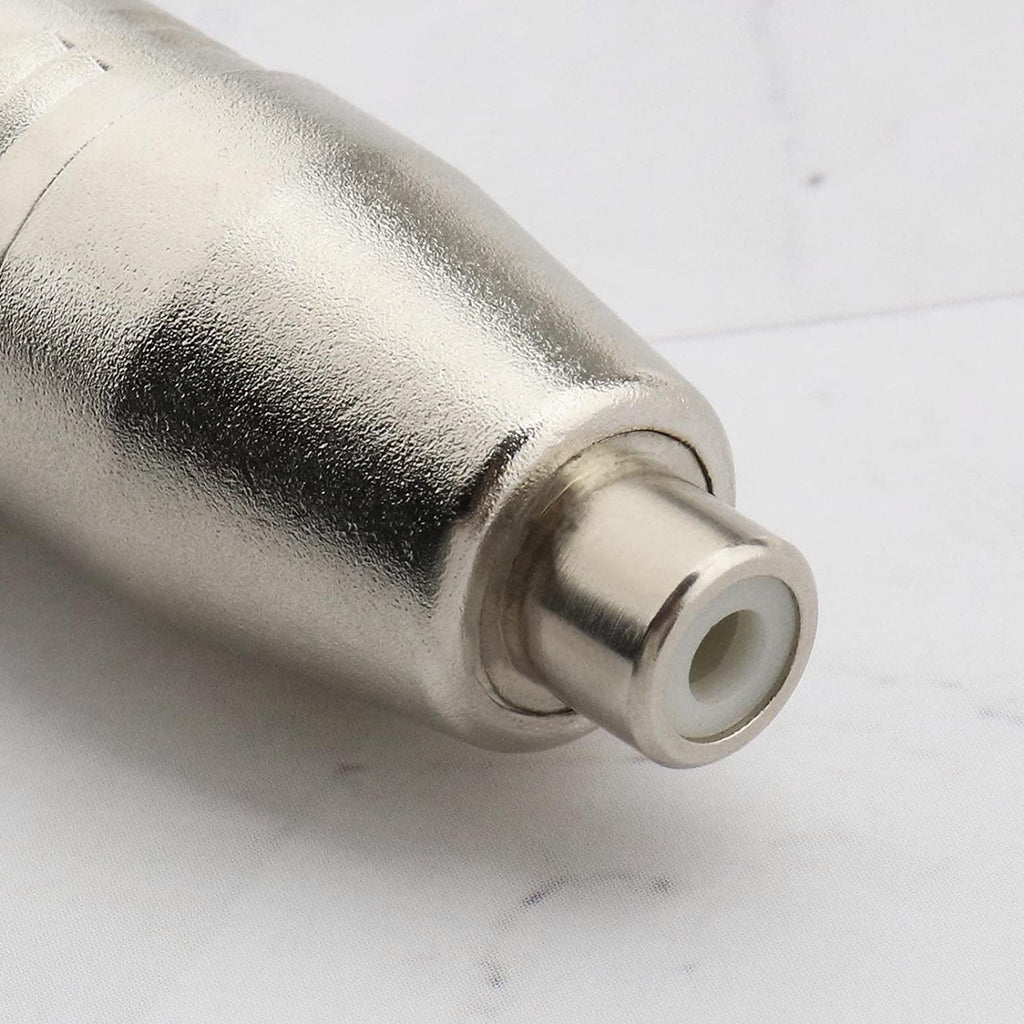 [ 1 Piece ] Xlr Female Jack To Rca Female Adapter Audio Microphone Mic Connector Xlr To Rca Converter Adapter Mic Extension Adapter Gender Changer Coupler, Silver