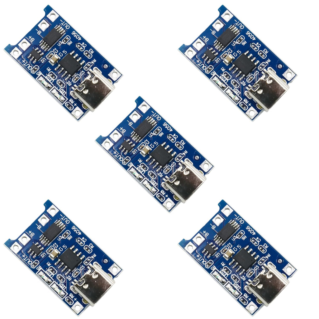 TP4056 C-Type 18650 Lithium-ion Battery Charging Module with Inbuilt BMS and Indicator 2Pcs