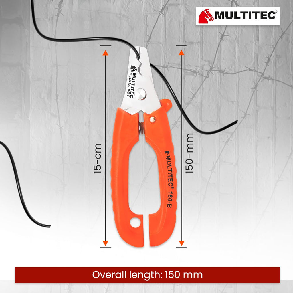 MULTITEC MT-02 Dx – Multifunction Copper Wire Stripper and Cutter | Ergonomic Grip | Strips 0.5mm² - 6mm² Solid Copper Wires | Electrical Maintenance Tool | Smooth Operation | Lightweight – 400g