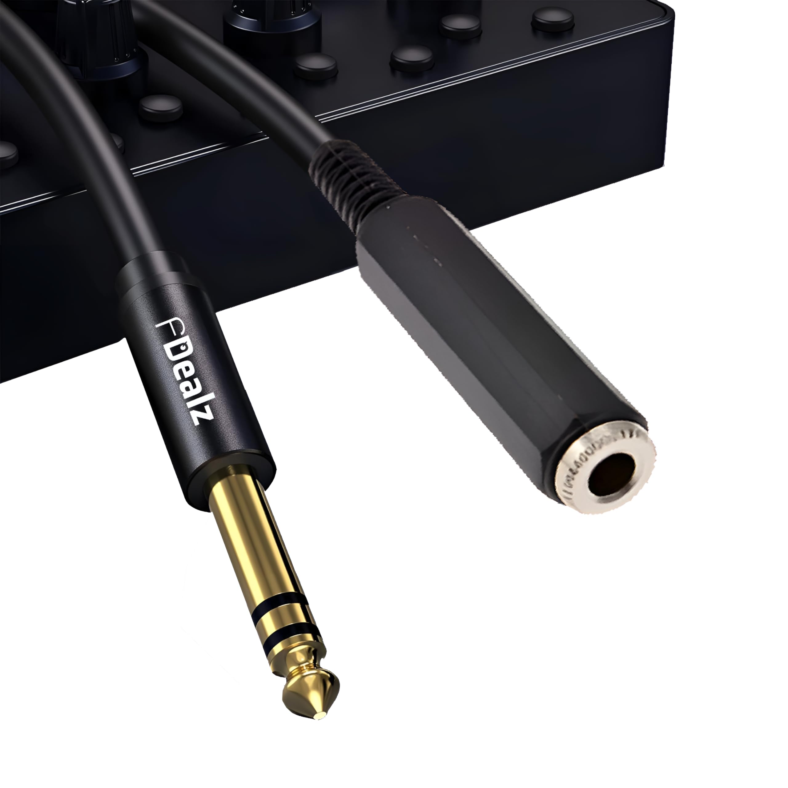 [ 150 CM ] 6.35 Stereo Male to 6.35 Female Cable 1.5 Meter, 1/4 Inch Male to Female Stereo Extension Cable Gold Plated Quarter inch Headphone Extension Cable