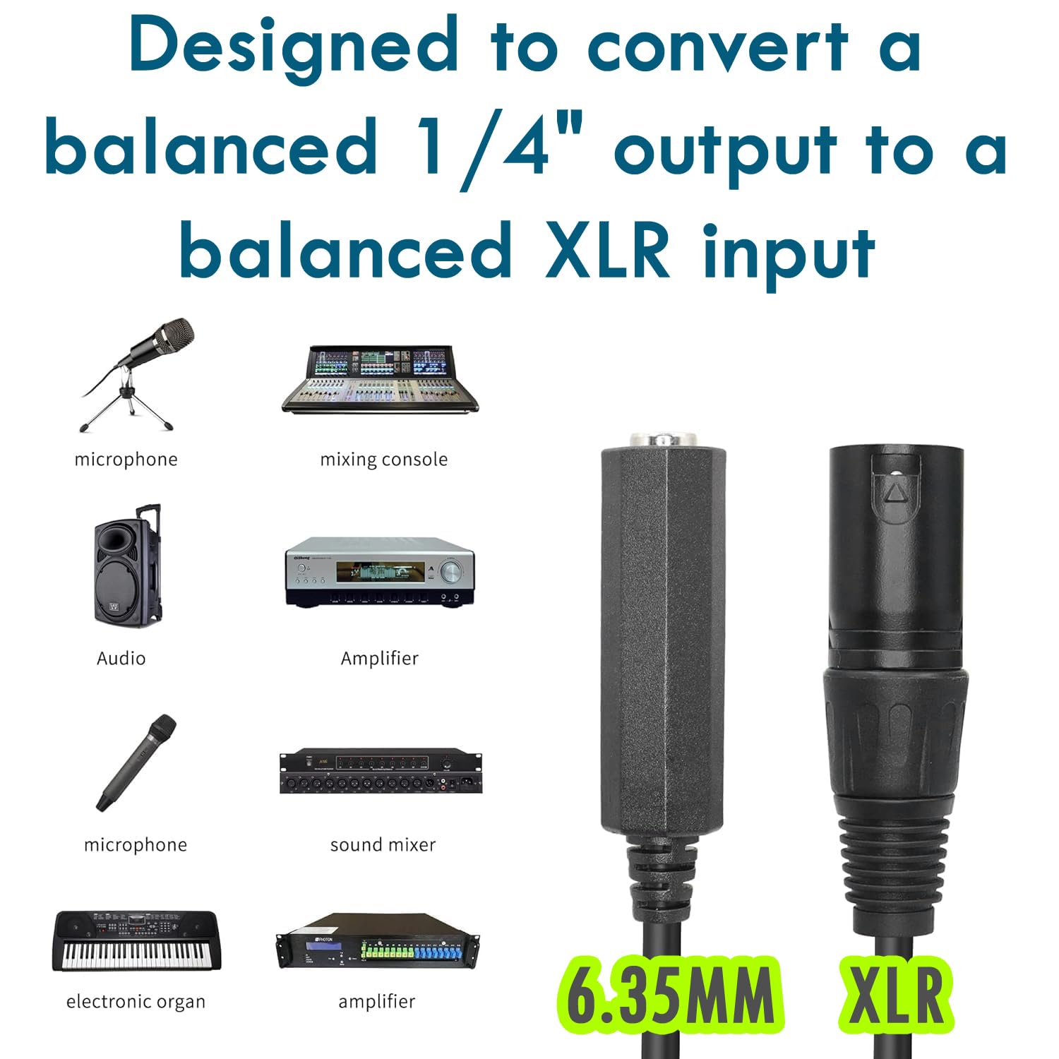 [ 150 CM ] 6.35 Stereo Male to 6.35 Female Cable 1.5 Meter, 1/4 Inch Male to Female Stereo Extension Cable Gold Plated Quarter inch Headphone Extension Cable